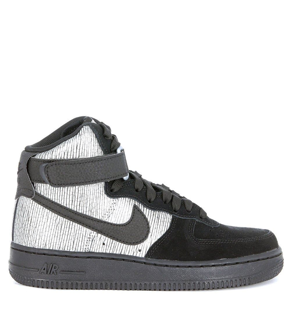 Nike Air Force 1 Hi Premium Black/Silver 654440-003 (Size: 6.5)