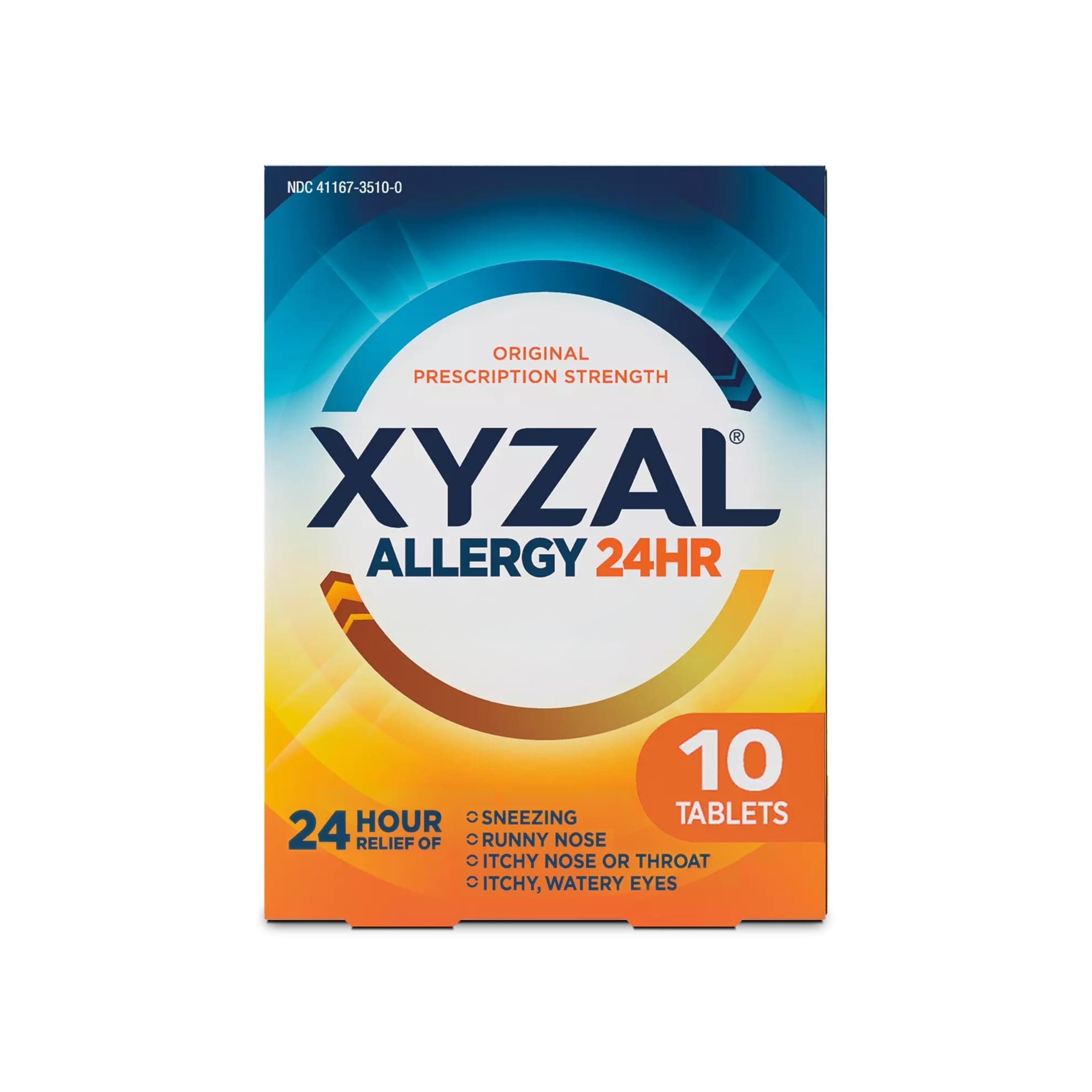 Xyzal 24 Hour Allergy Relief Medicine, Original Prescription Strength Antihistamine, Levocetirizine Dihydrochloride Tablets, 5 mg, 10 Count