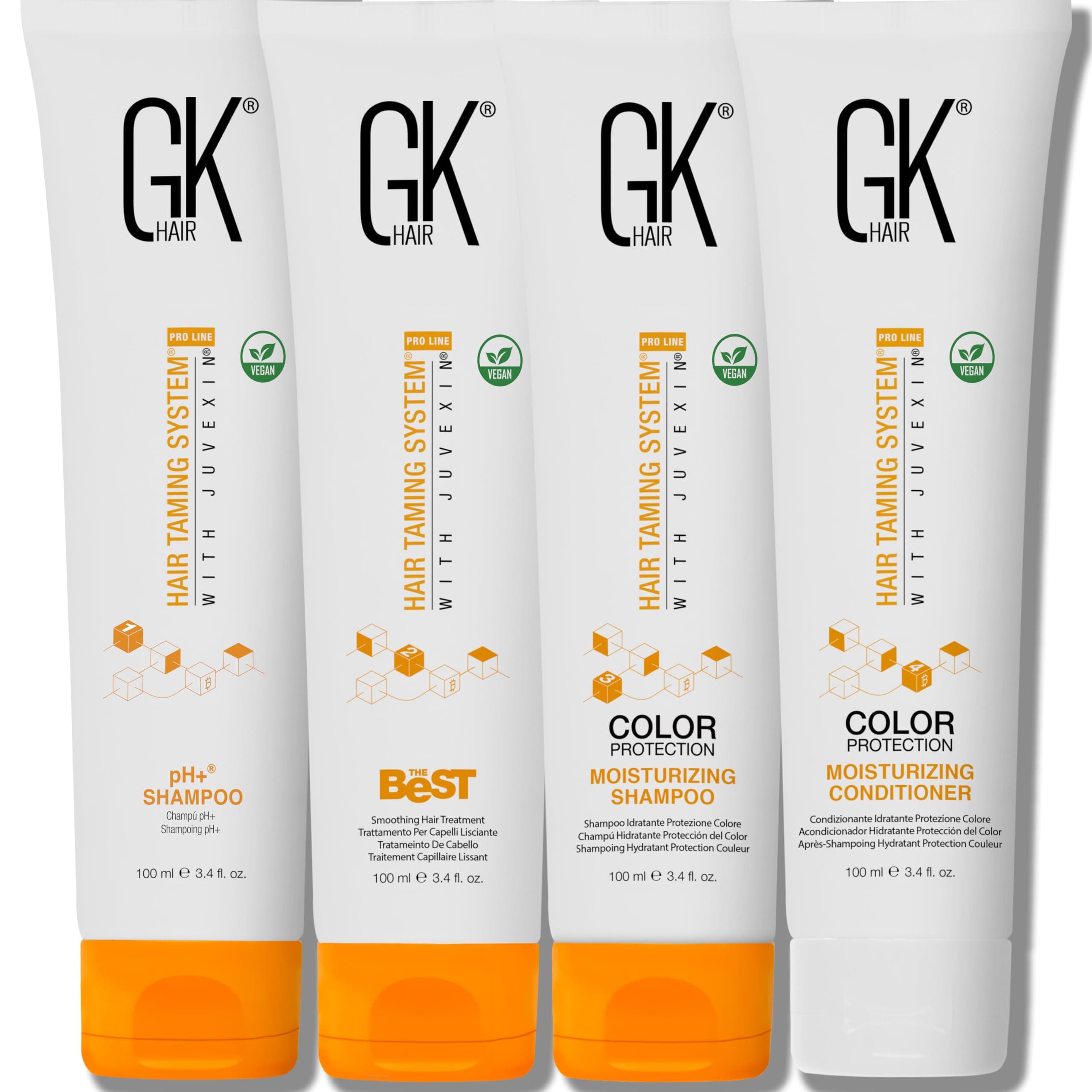 GK HAIR Global Keratin The Best Kit (3.4 Fl Oz/100ml) Smoothing Keratin Hair Treatment Professional Brazilian Complex Blowout Straightening For Silky Smooth & Frizz Free Hair