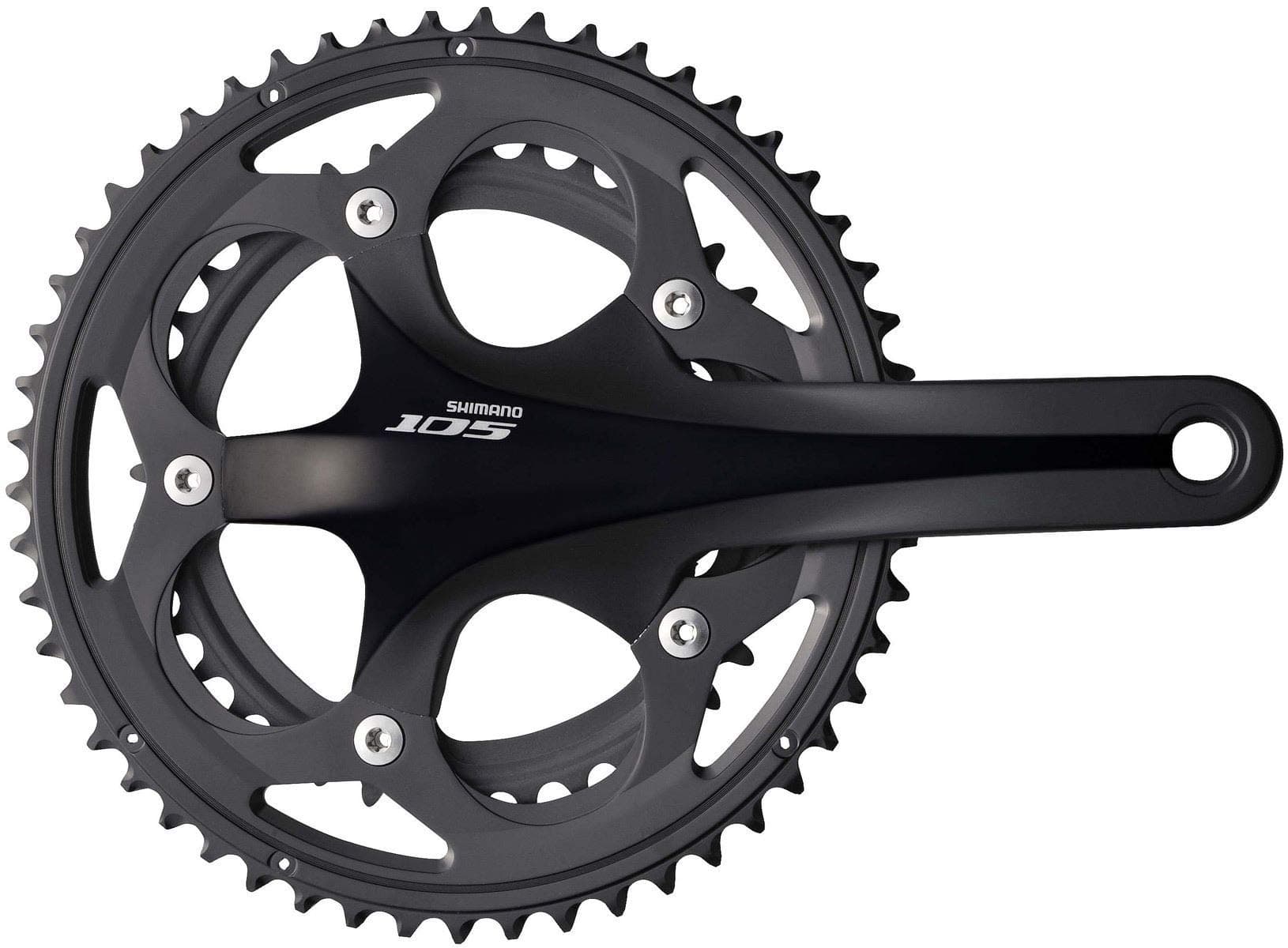 Shimano 105 FC-5750 105 Compact chainset - HollowTech II 175 mm 50 / 34T black black