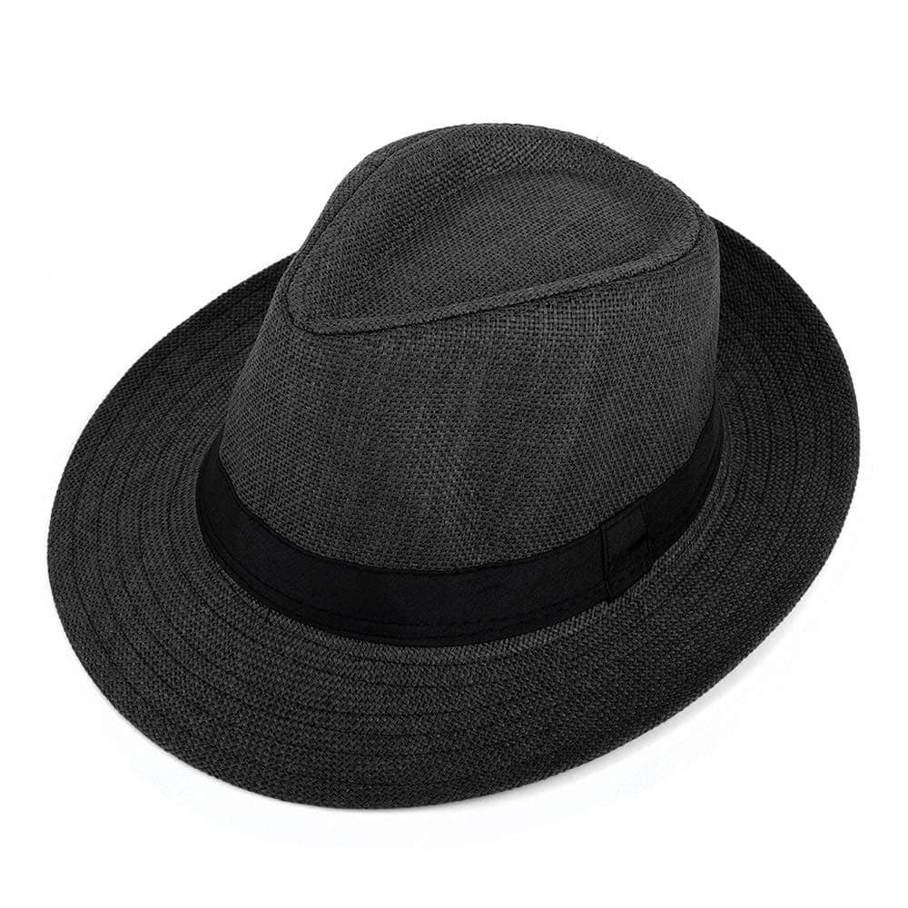 WESTENDUnisex Short Brim Fedora - Hats for Men & Women + Panama Hats & Straw Hats