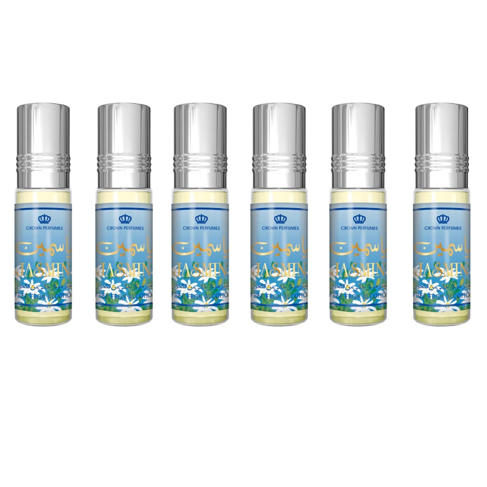 Prime Genuine Attar Oil Perfume Fragrance Alcohol Free Halal 6-ML Top Quality 6 ml x 6 PCS (Pack of 6) (JASMIN)