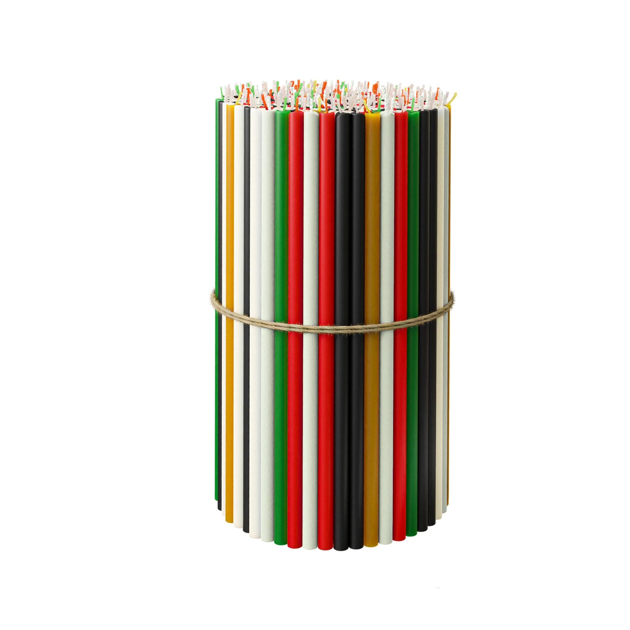 BlueBee Pure Beeswax Candles Bulk for Home - 50pcs Tall Thin Taper Candles, Honey Scent, Smokeless, Long-Burn, All Natural for Church Prayer, Hanukkah, Birthday Cake