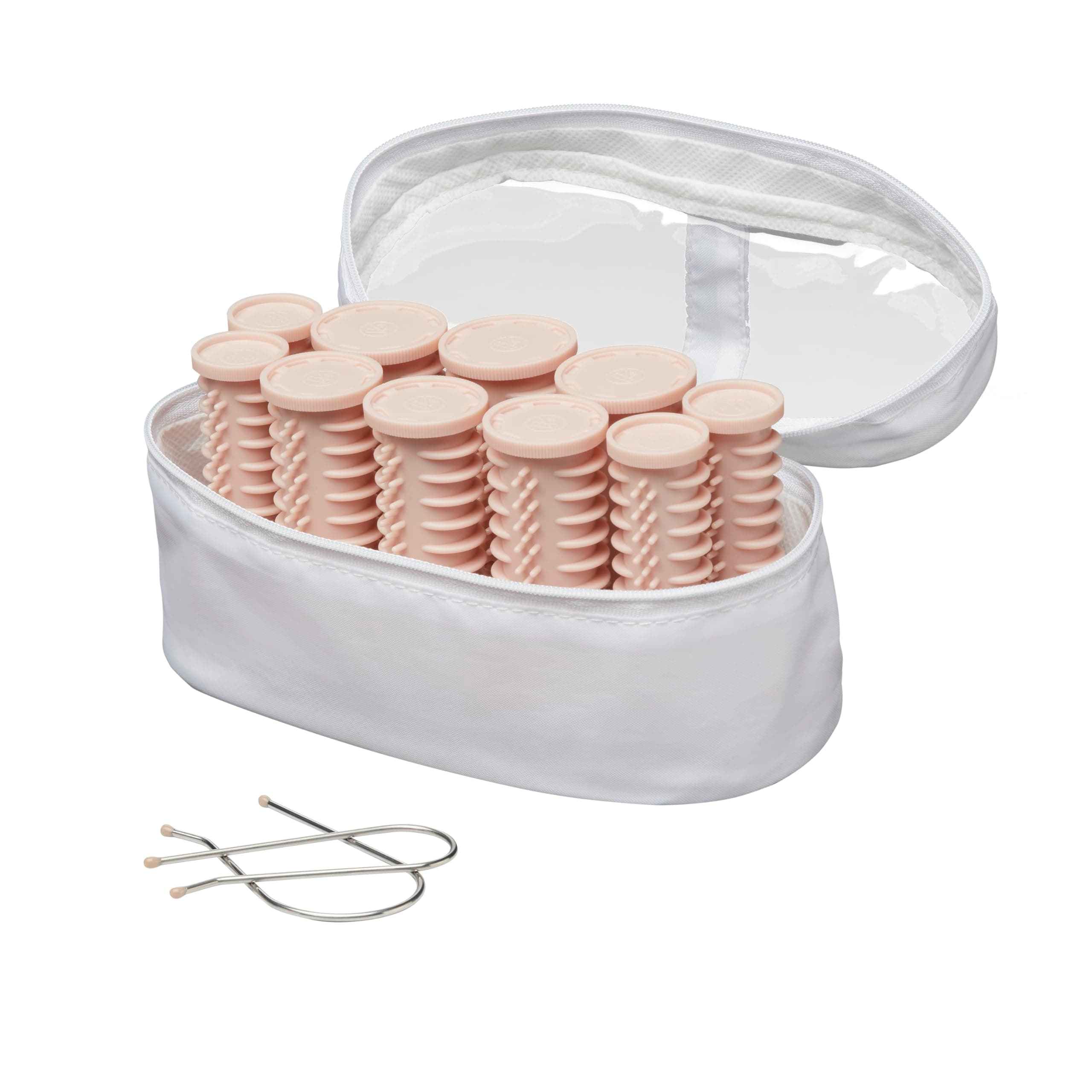 Instant Heat Compact Hot Rollers for Long, Medium, and All Hair - Hair Curler - Hair Roller Clips Included - 1 1/4-inch, 1-inch, and 3/4-inch Rollers