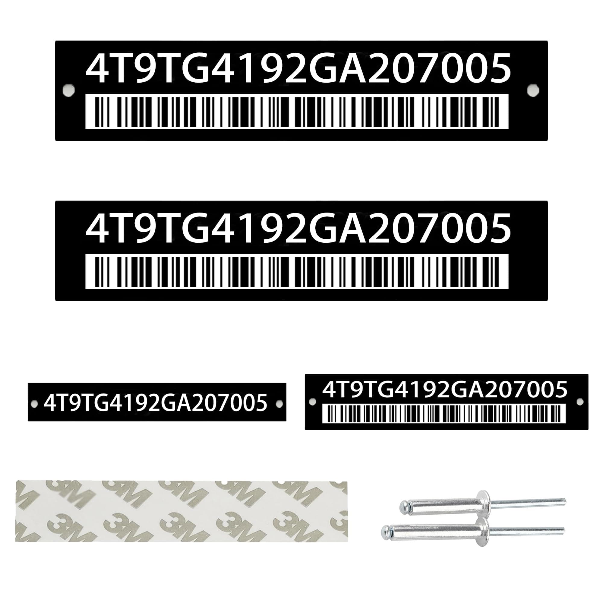 𝟰-𝟴 𝗗𝗮𝘆𝘀 𝗗𝗲𝗹𝗶𝘃𝗲𝗿𝘆 - Upgraded - Vin Plates for Trailers, Custom Engraved Aluminum Vin Plate Replacement,Trailer Vin Plate Replacement,Vin Tag,Vin Number!(25 Code 1 P) (100 X 25 Code)