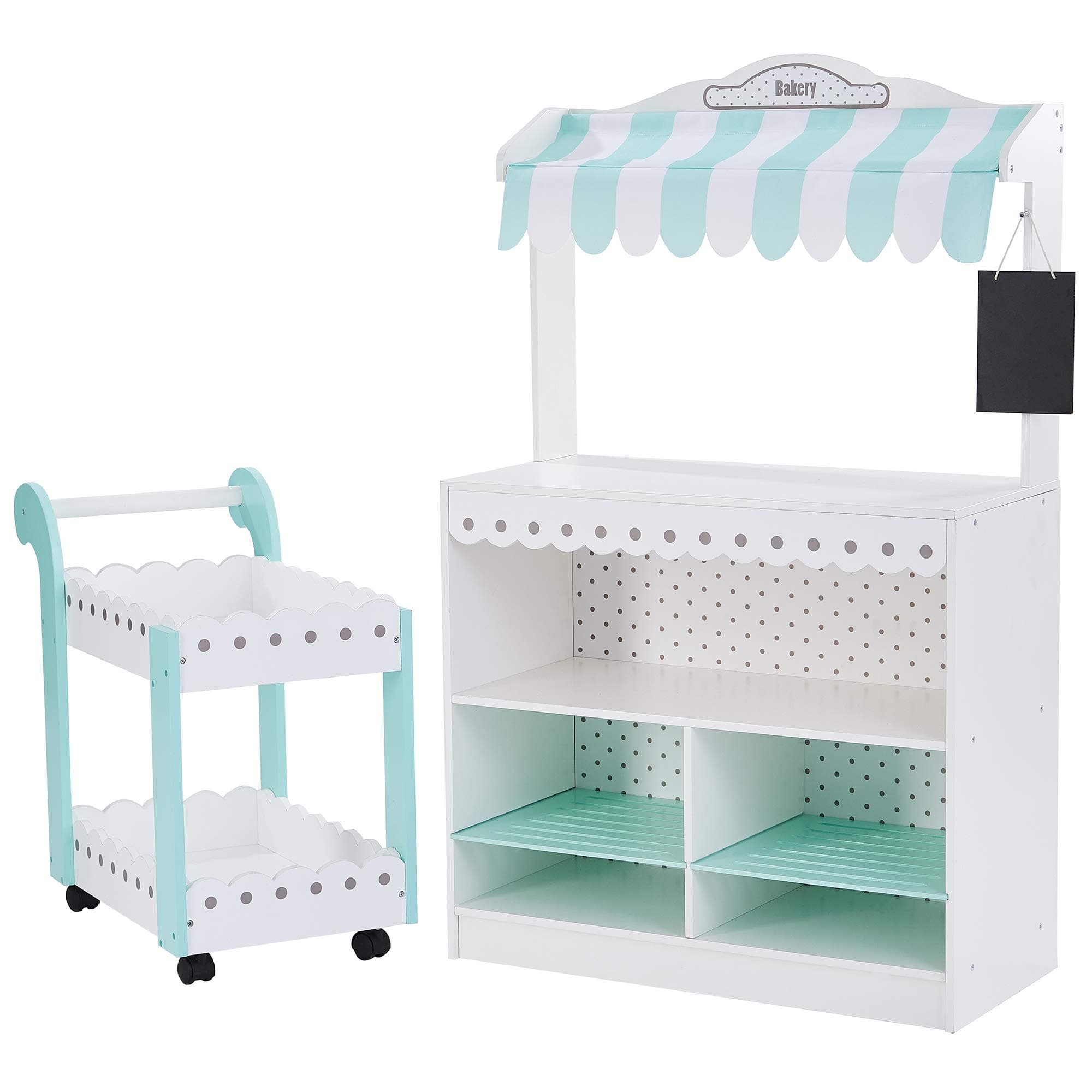 Teamson Kids My Dream Bakery shop Dessert Stand White/Mint TD-13003A