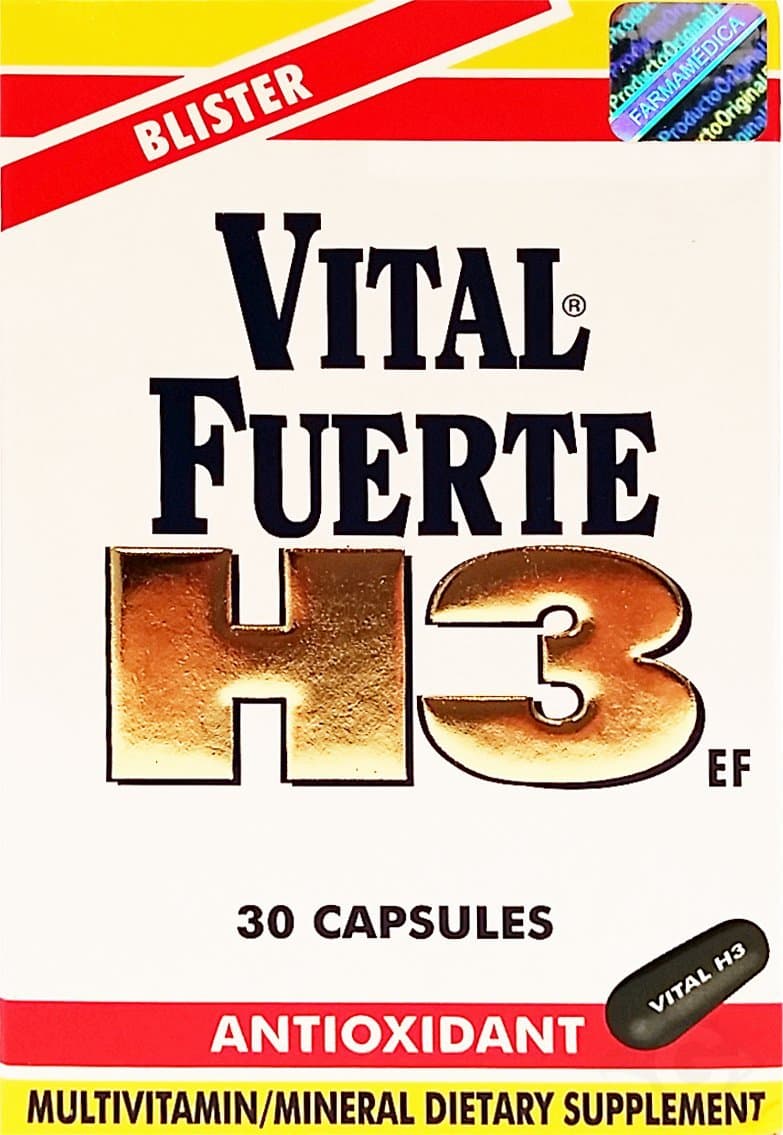 H3 Dietary Supplement 30 Cap - Suplemento Multivitaminico (Pack of 1)