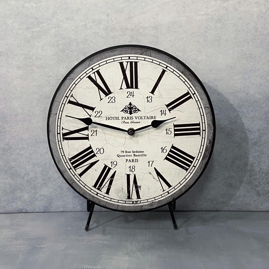 Hotel Paris Voltaire Wall Clock | Ultra Quiet Quartz Mechanism | Hand Made in USA Beautiful Crisp Lasting Color | Comes in 8 Sizes | 36-Inch