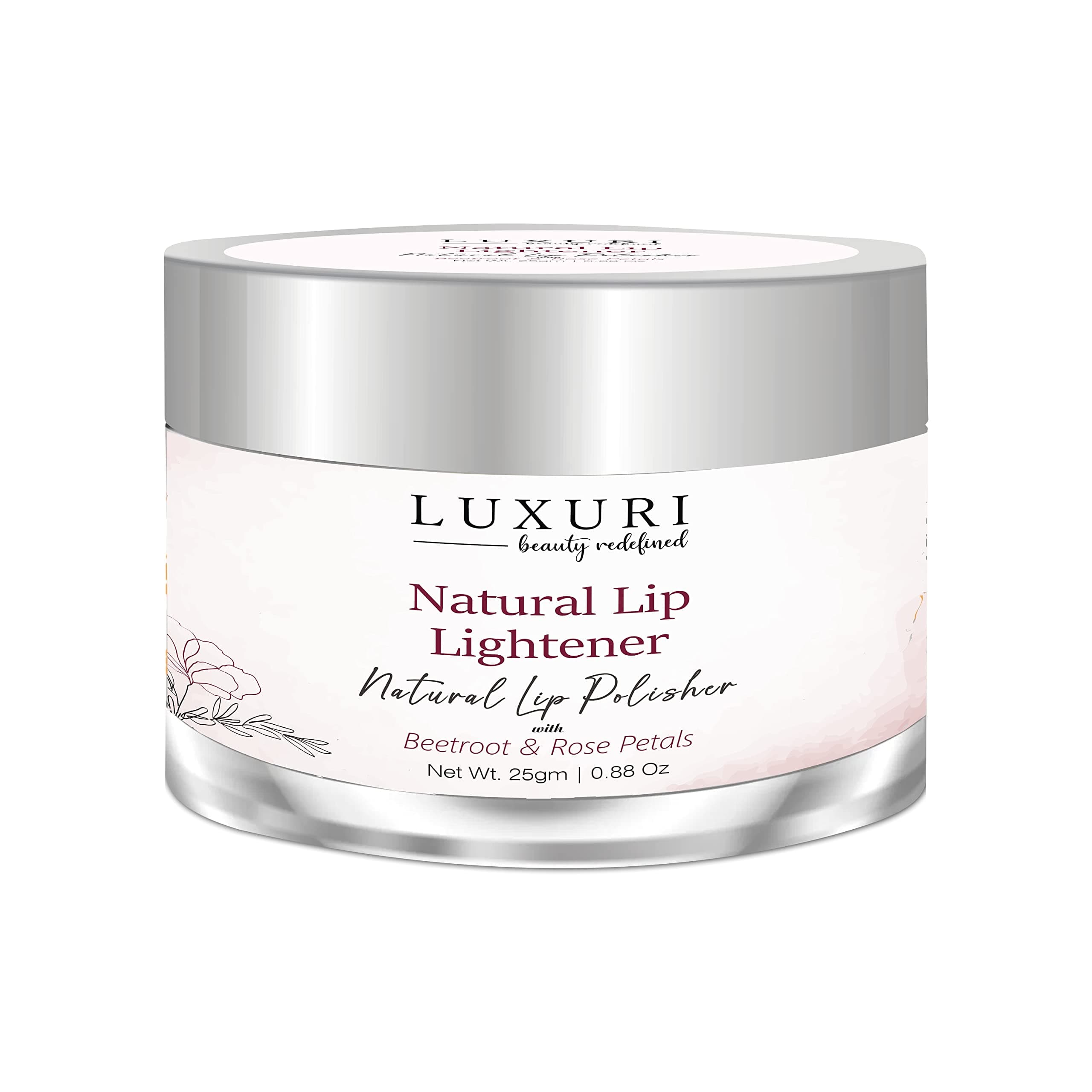 LUXURI Lip Scrub Balm | Dark Lip Lightener for Women and Men | Dry Lips | Smoker | Chapped Lips | Lipstick Stain Remover | Lip Care, 25 gm