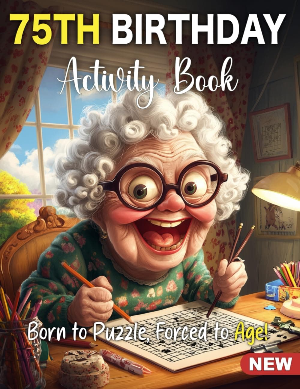 75th Birthday Gifts for Women: Fun 75th Birthday Activity Book for Women with Sudoku, Coloring Pages, Mazes, Word Search, Crossword - Great for Moms, Friends, Coworkers, and Adults Turning 75