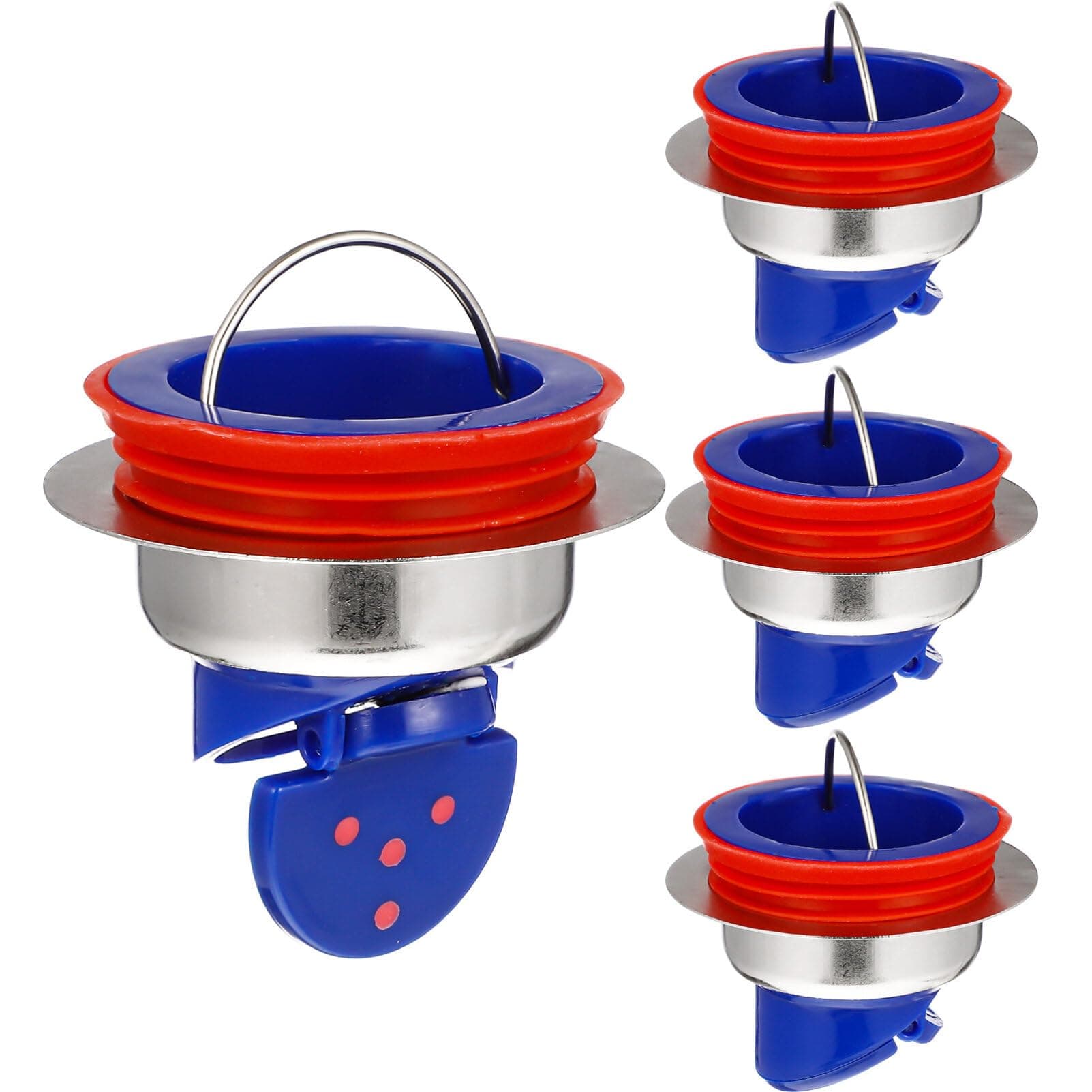 Floor Drain Cover Set One Way Sewer Backflow Preventer Drain Guard for Shower and Washing Machine Drainage Durable Core with 1.73 Inch Size