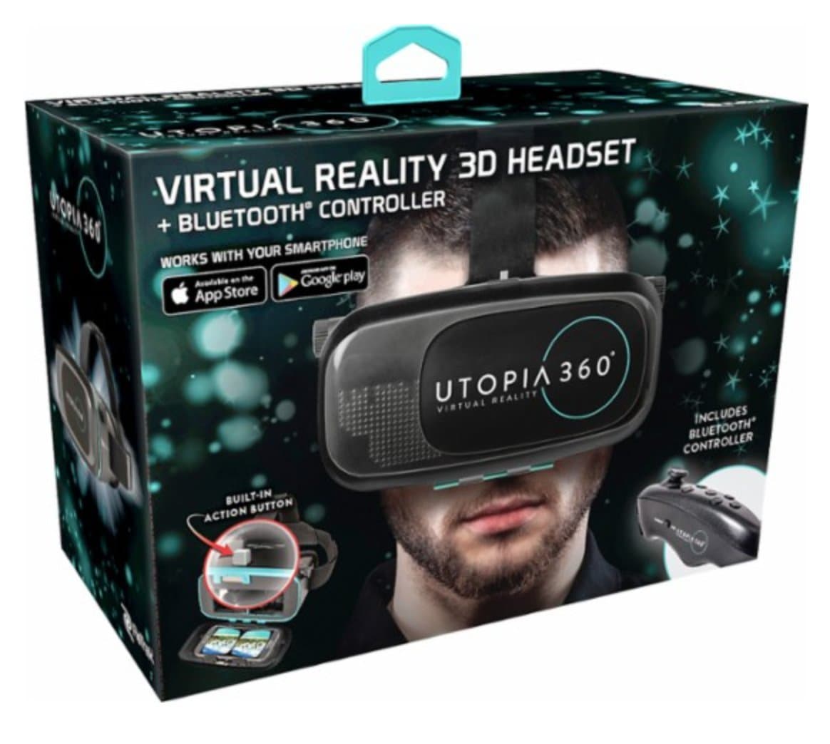 ReTrakVirtual Reality Headset with Bluetooth Remote