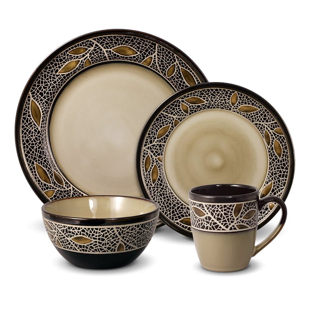Gourmet Basics Alexandria 48 Piece Dinnerware Set, Service for 12