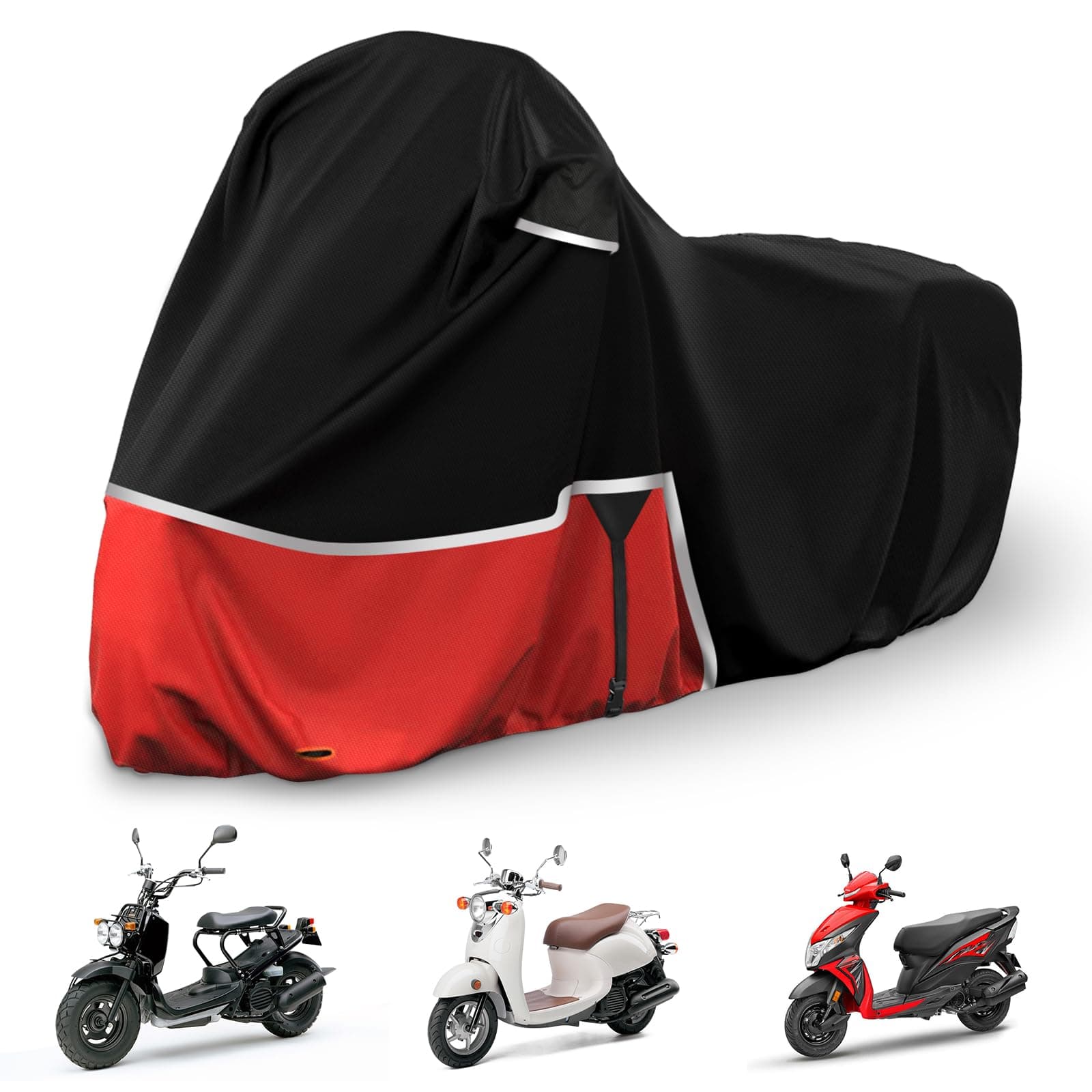 sportuli Waterproof Motorcycle Cover Replace for Honda Scooter Model, 420D Oxford Cloth Honda Ruckus, Metropolitan, Dio and ADV150 Scooter Cover for Snow Rain Dust Protection