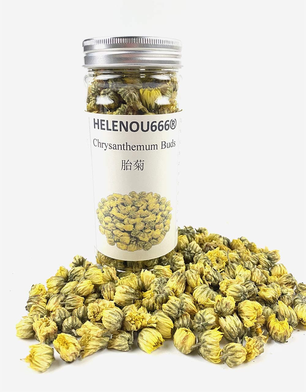 HELENOU666 Chrysanthemum Buds Herbal Tea Tai Ju Hua 杭白胎菊花
