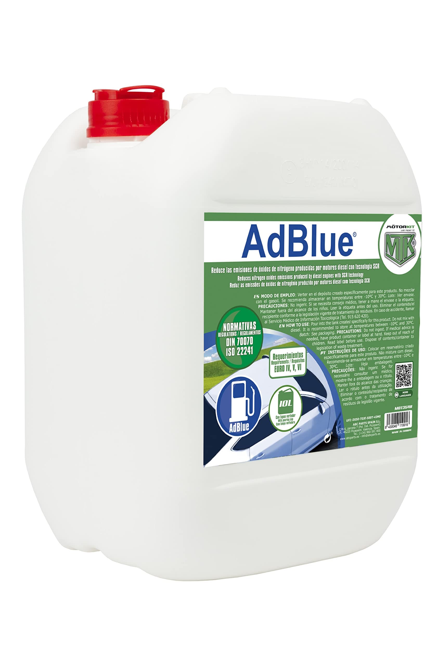 Motorkit mot3548 Additive Adblue, 10 Litres