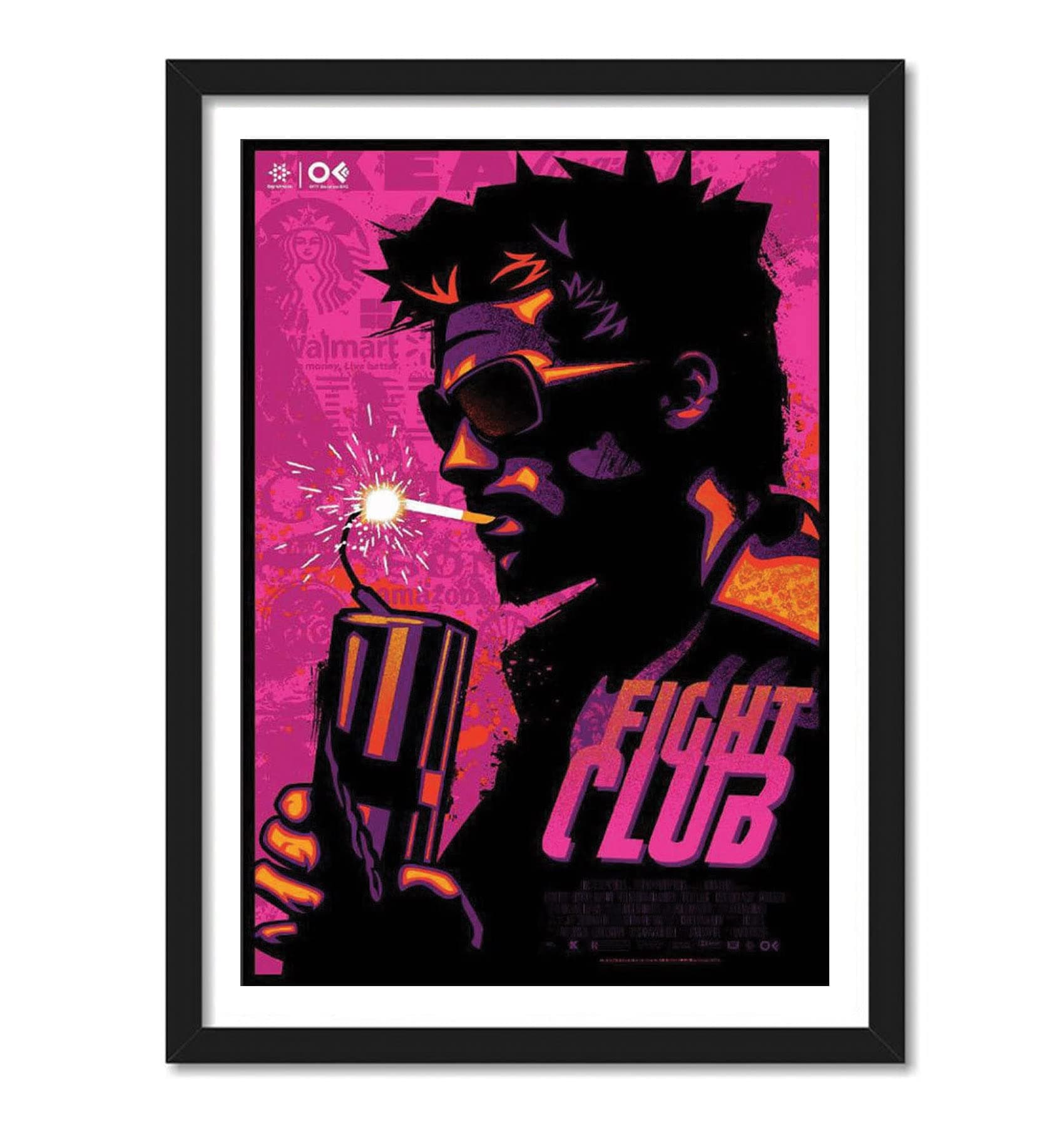 Good Hope Wood Fight Club Movie Poster Frame (10 X 13 Inch, Framed)( Multicolour)