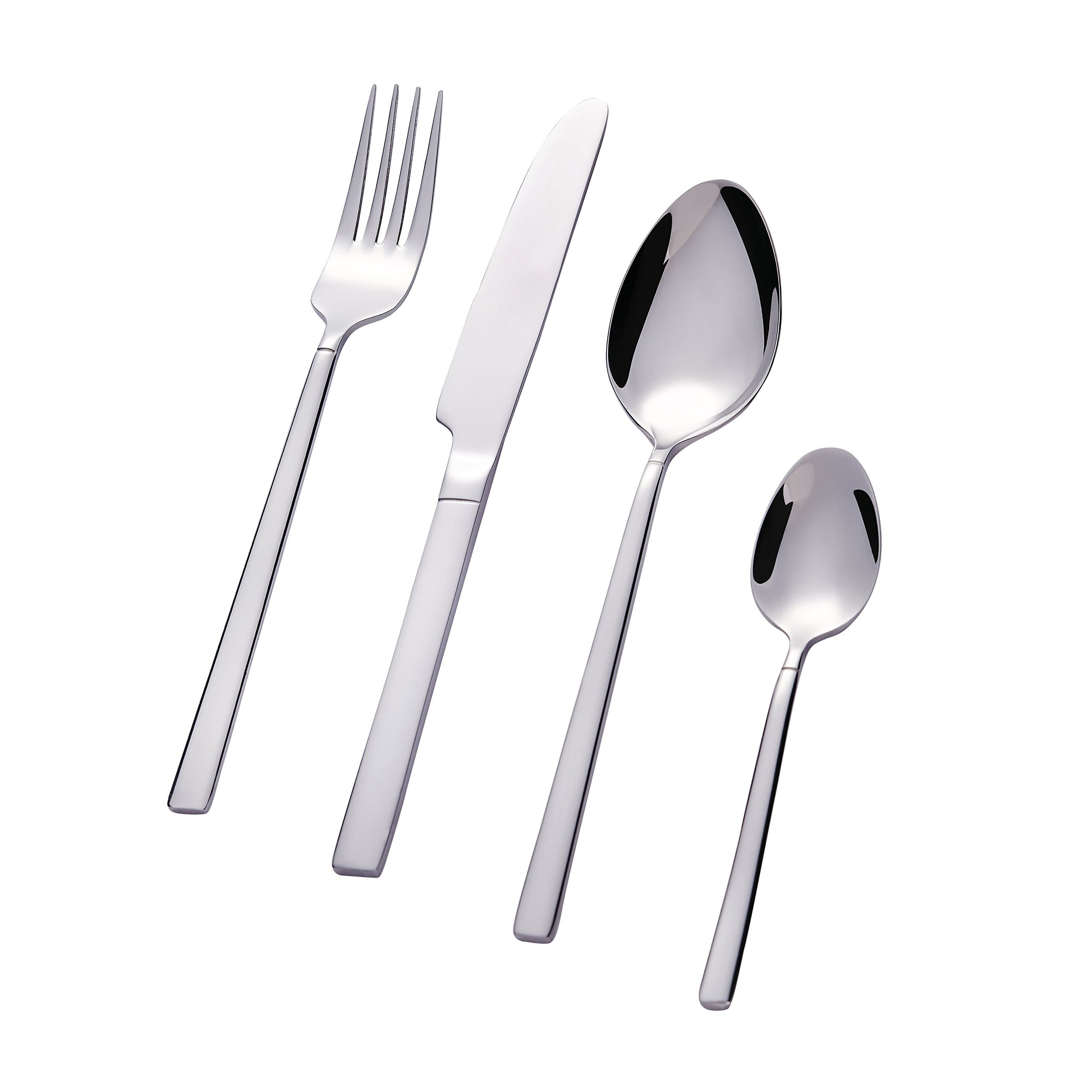 Slit 24-Piece Stainless Steel Cutlery Set