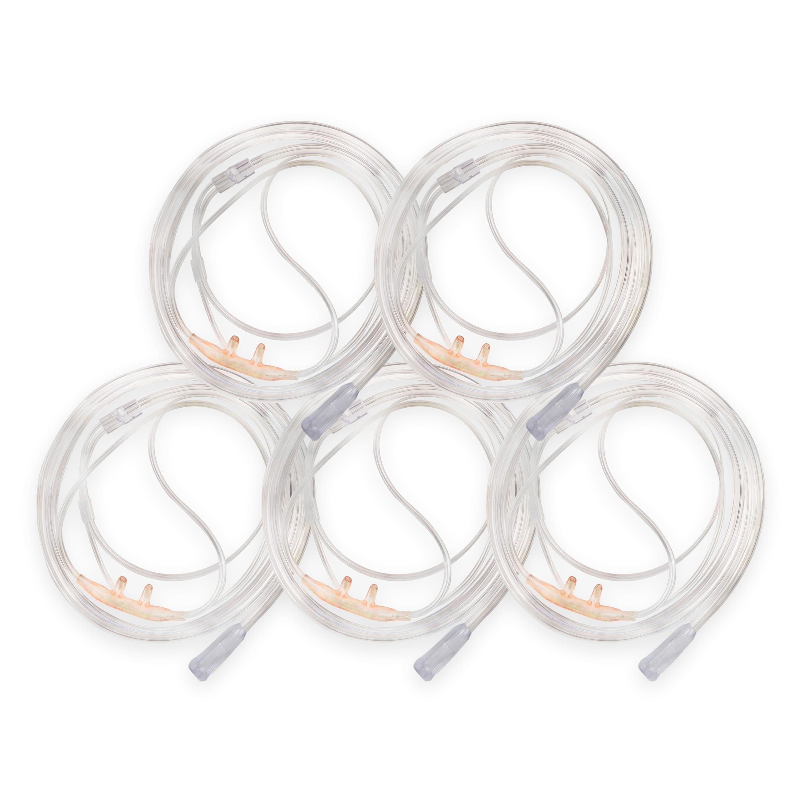 JWYN 5pk 7Ft Adult Oxygen Nasal Cannula, Salter Style, Trumpet Connector