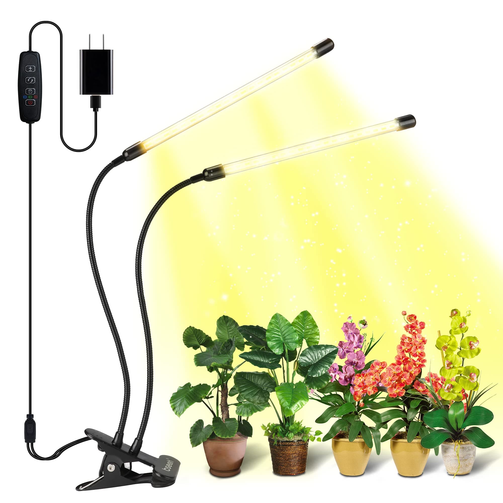 Grow Light Plant Lights for Indoor Plants Full Spectrum Plant Grow Lights for Seed Starting 9 Dimmable Levels Auto ON & Off with 3/9/12H Timer