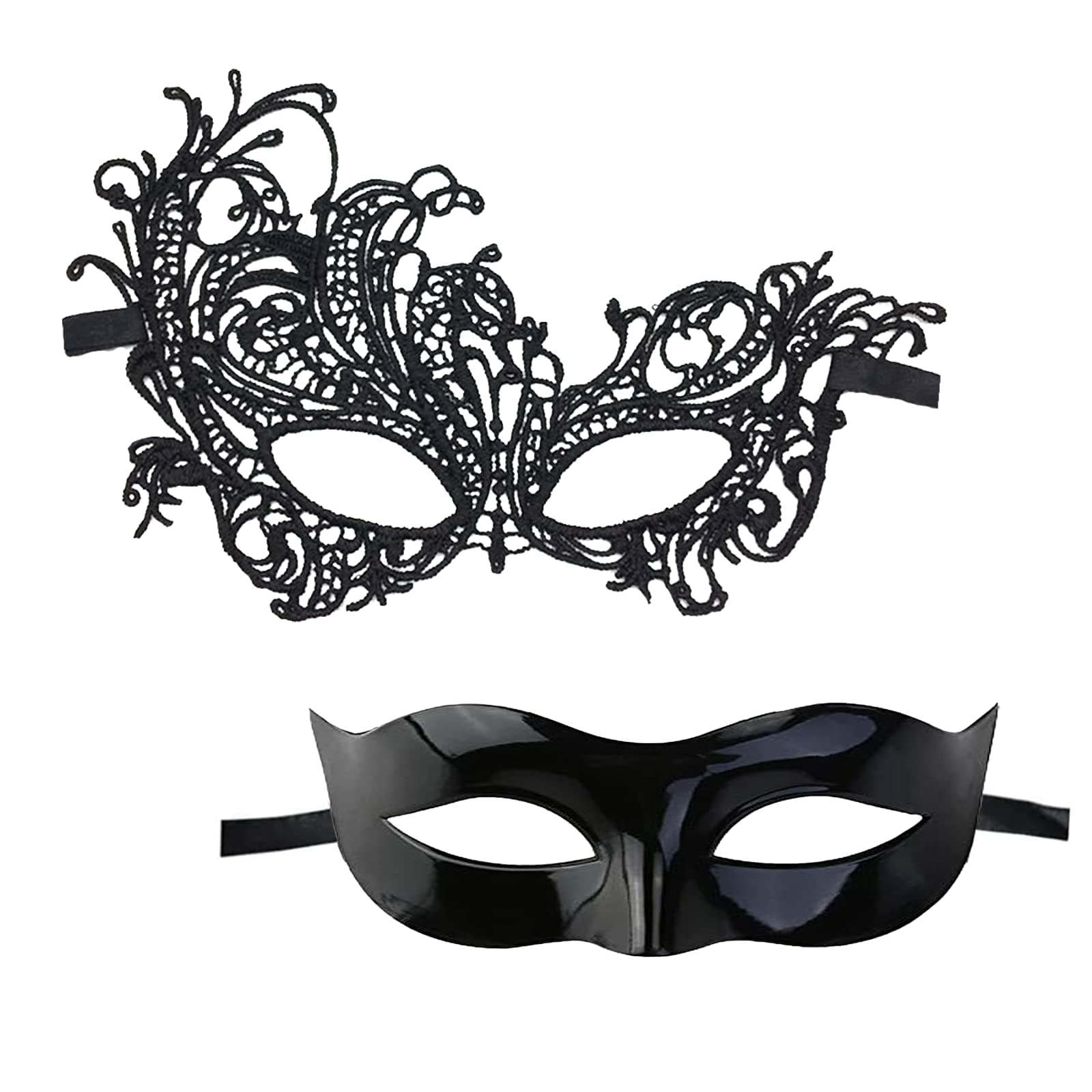 BOZILY Masquerade Ball Masks - Couple Lace Masks for Mardi Gras, Venetian Party & Halloween