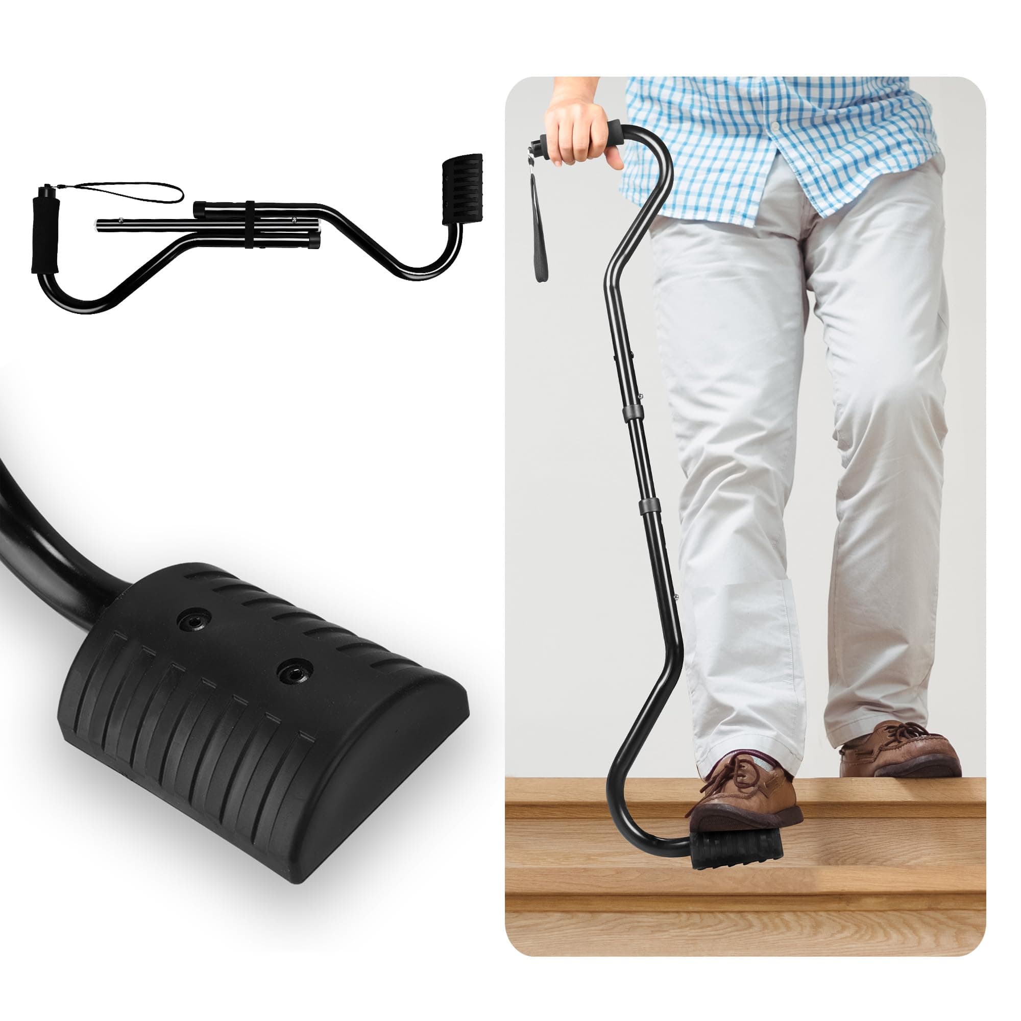 Walking Cane, Stair Climbing Cane for Women/Men