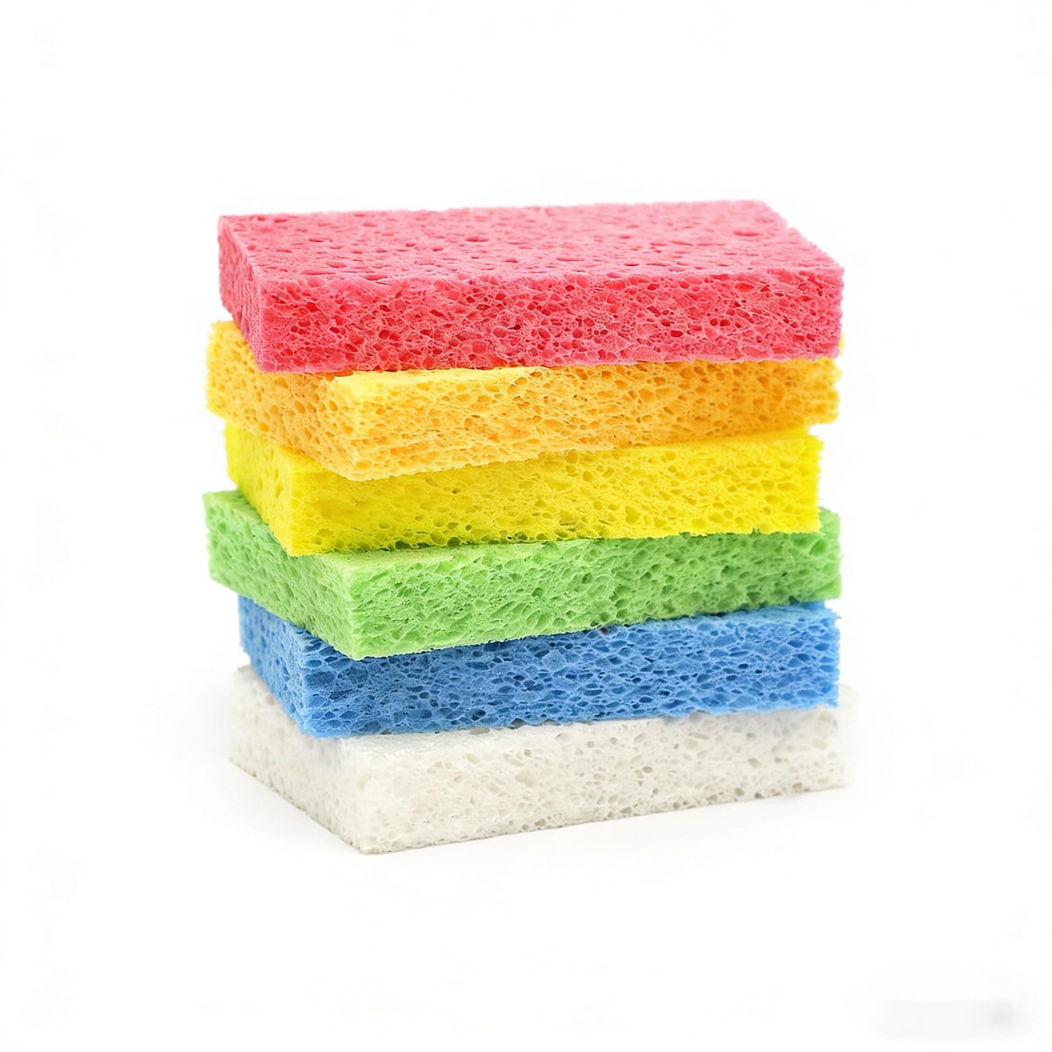 Cellulose Sponges,Heavy Duty Scrub Kitchen Sponge No Scratching,Pop Up Eco DIY (6 Pack)