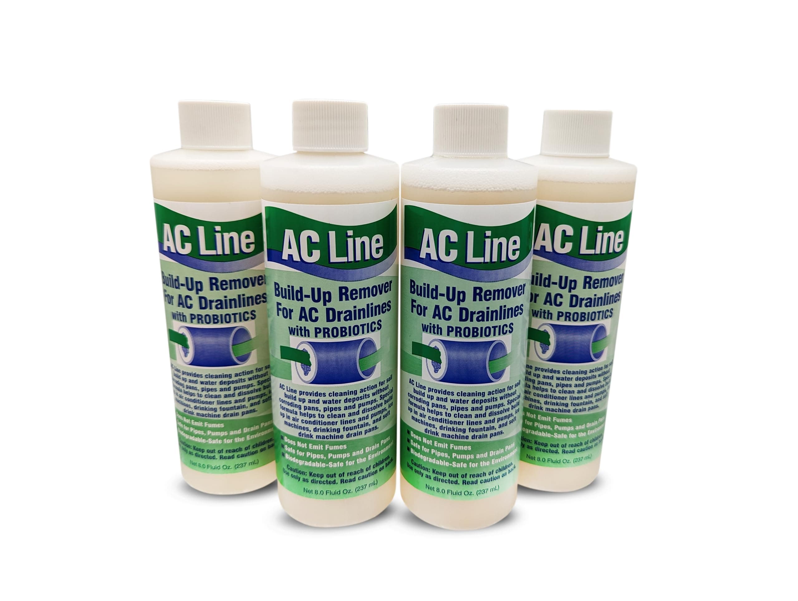 AC Drain Line Cleaner - 4 Pack / 12 Month Supply - Cleans HVAC drain lines, condensate lines, and more