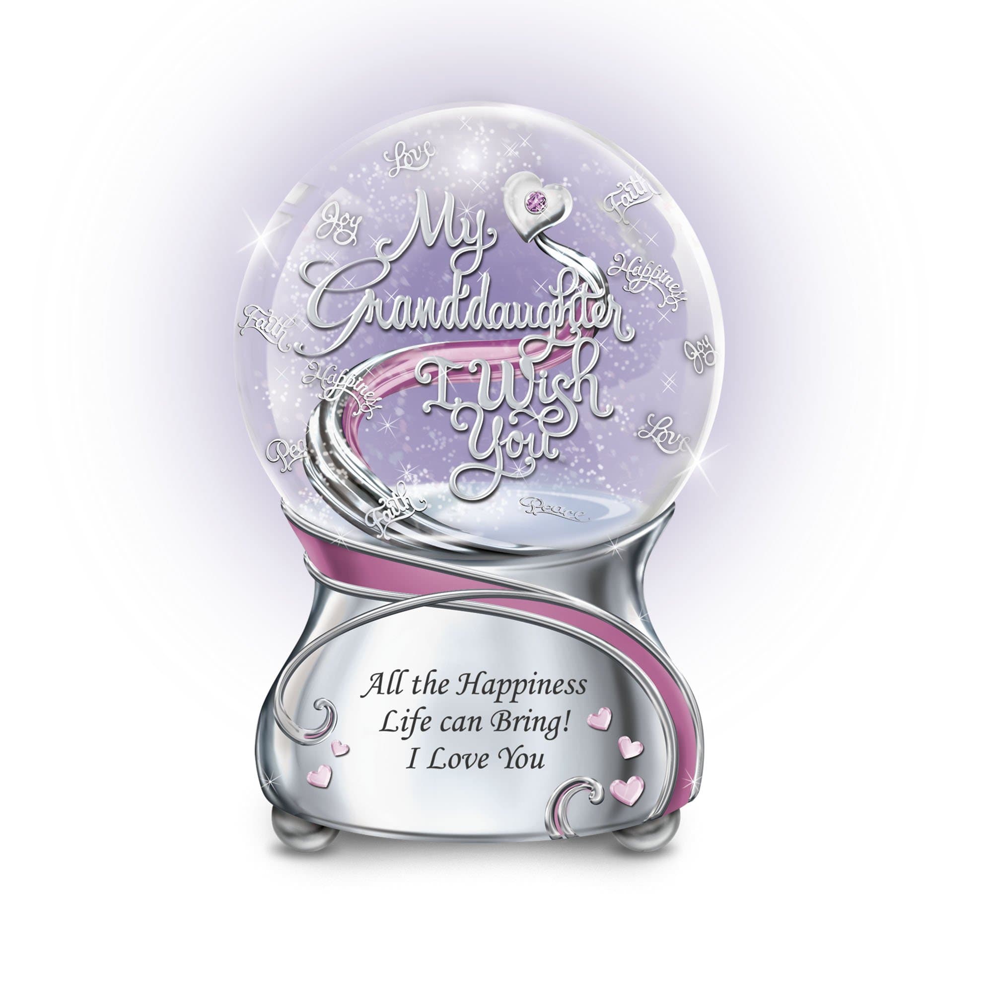 My Granddaughter, I Wish You' Glitter Globe