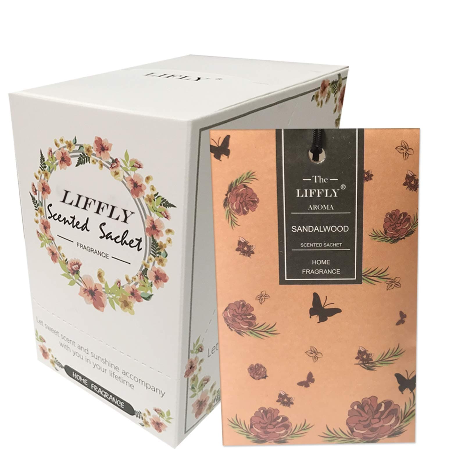 14 packs of sandalwood fragrance bags for drawers and cupboards