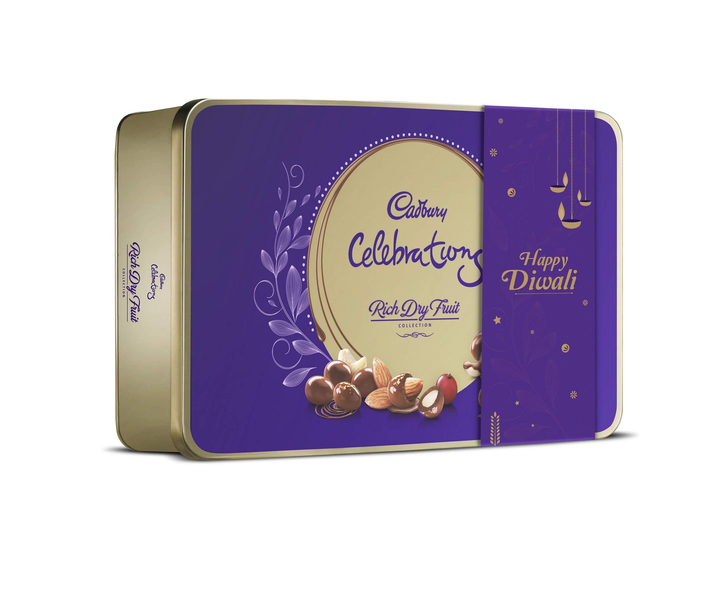 Cadbury Celebrations Rich Dry Fruit Chocolate Gift Pack, 177g with Extra Happy Diwali Sleeve