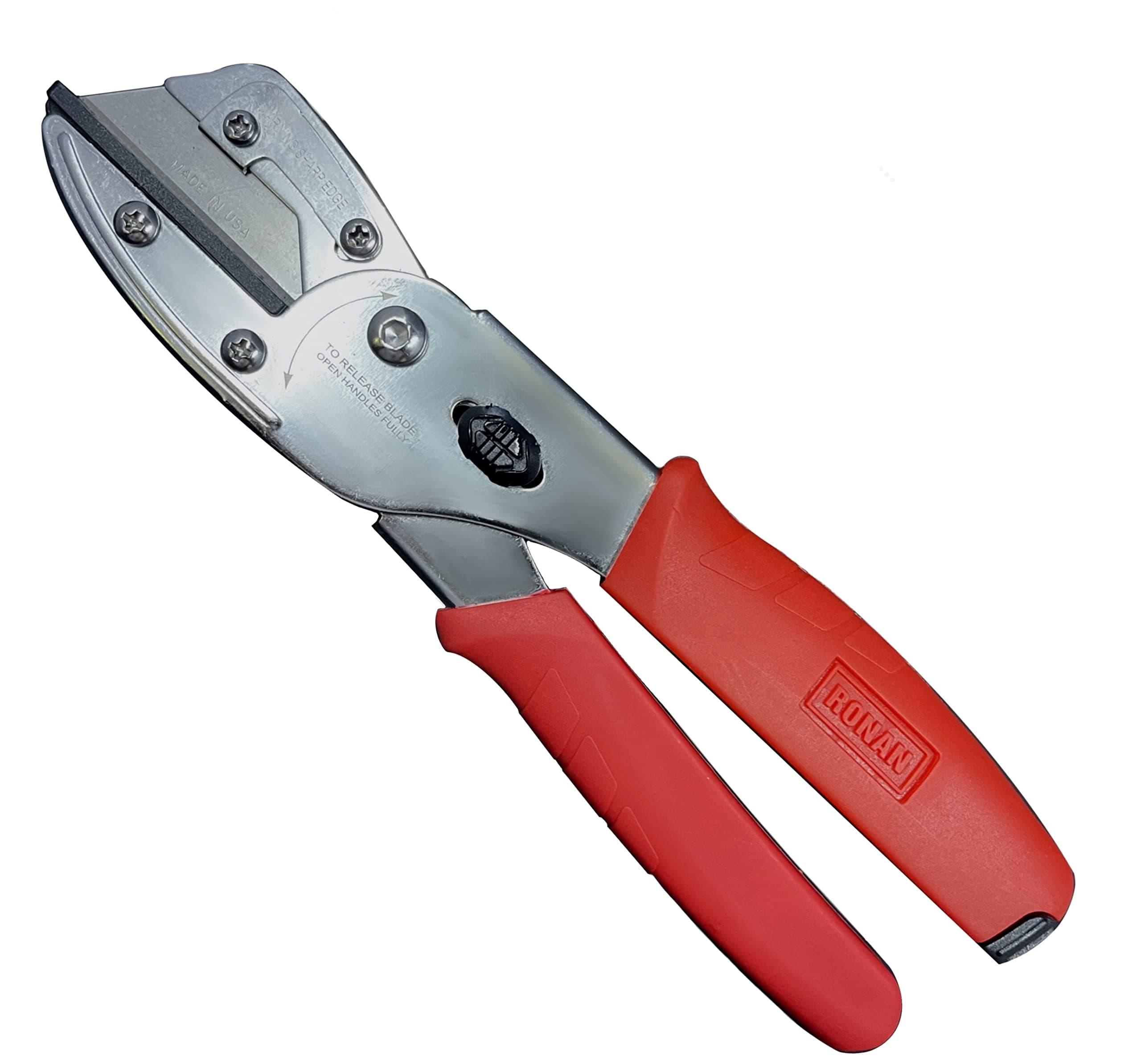 RONAN Multi-Cut Quick Change Utility Cutter, Razor Sharp Multipurpose Cutting Tool Cuts Cable, Wood, Carpet, Laminate Tile, Vinyl, Rubber, Shrubs, for Professionals and DIY