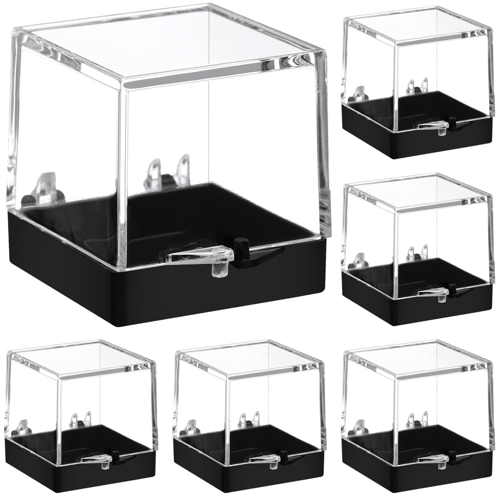 GenericAOKWAWALIY Mineral Standard Display Box 12pcs Specimen Case Sample Storage Box Jewelry Storage Container for Home Countertop