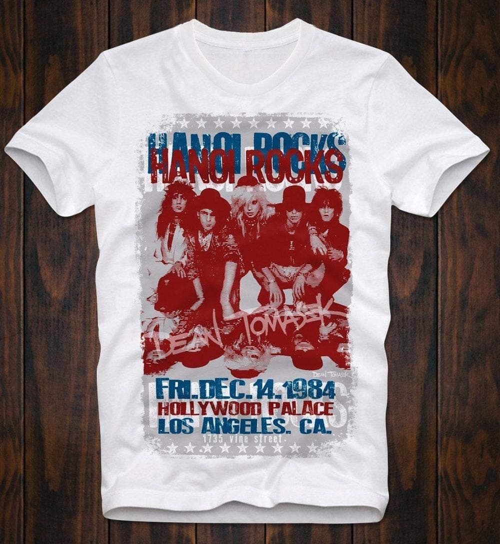 T-Shirt Hanoi Rocks Hard Rock Retro Vintage 70s 80s Boulevard Broken Dreams Live Tour Poster gift for men woman