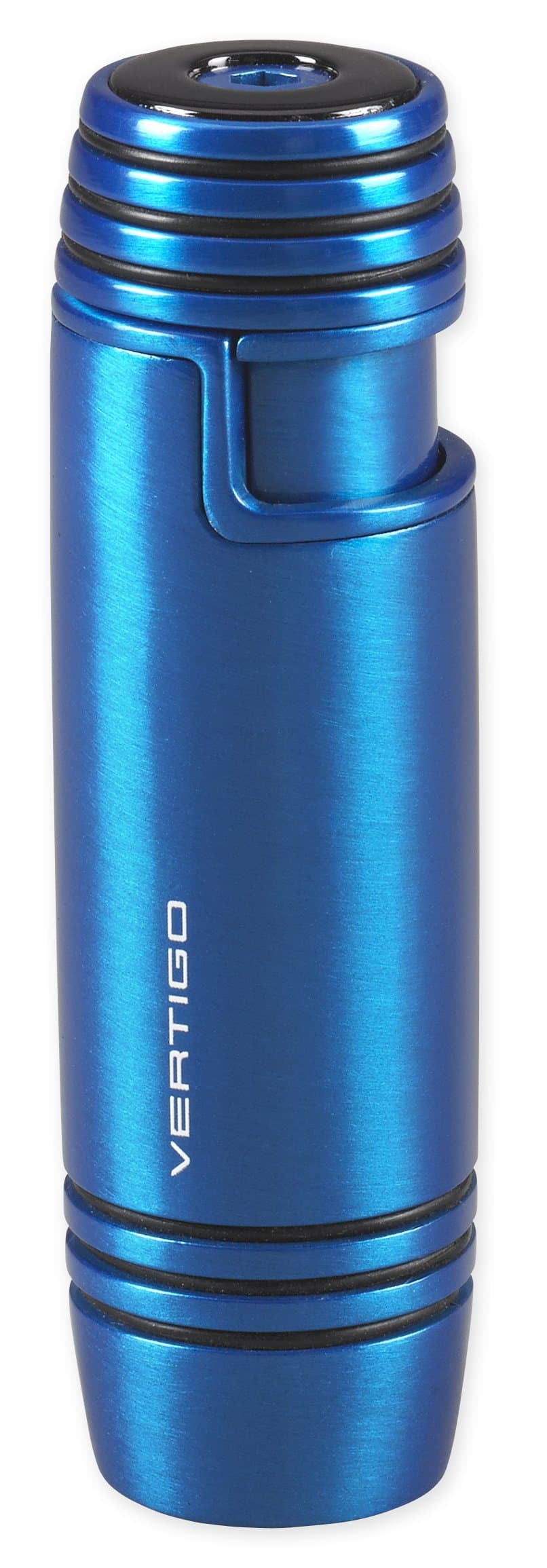 Vertigo Piston Single Torch Flame Lighter - Blue