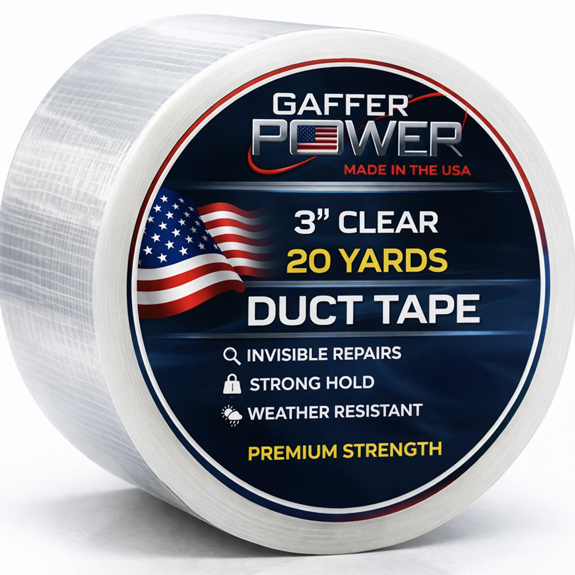 Clear Repair Tape 3” x 20 Yards – Transparent Waterproof Duct Tape for Large Repairs, Sealing & Patching – Heavy Duty, Weather Resistant