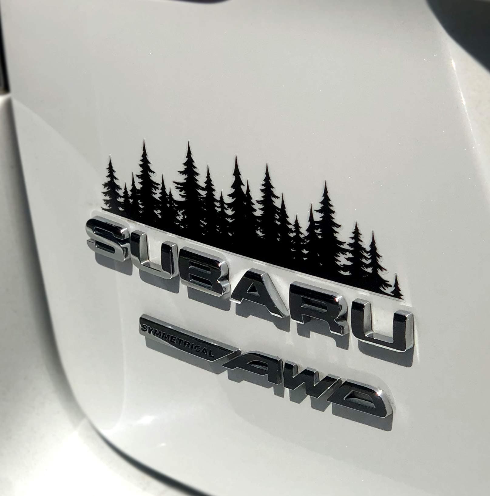 Pine Tree Sticker, Vinyl Forest Decal for Car Bumper, Truck Tailgate, Window | Premium Graphic for Vehicle Badges and Emblems | Camper Accessories Gift Idea for Camping and Hiking Enthusiasts