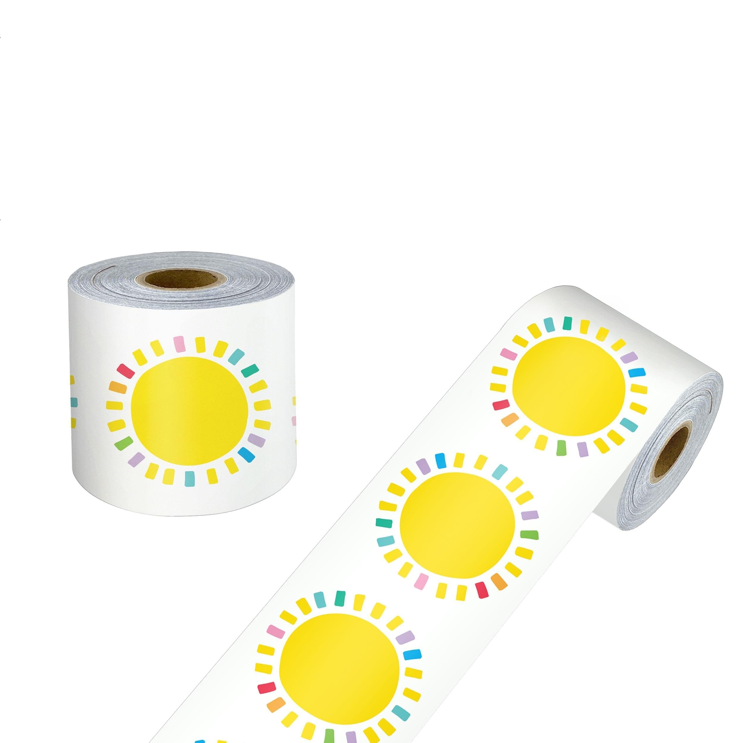 Happy Place Sunshine Bulletin Board Border - Colorful Straight Border for Classroom Décor, Chalkboard (3" x 65')