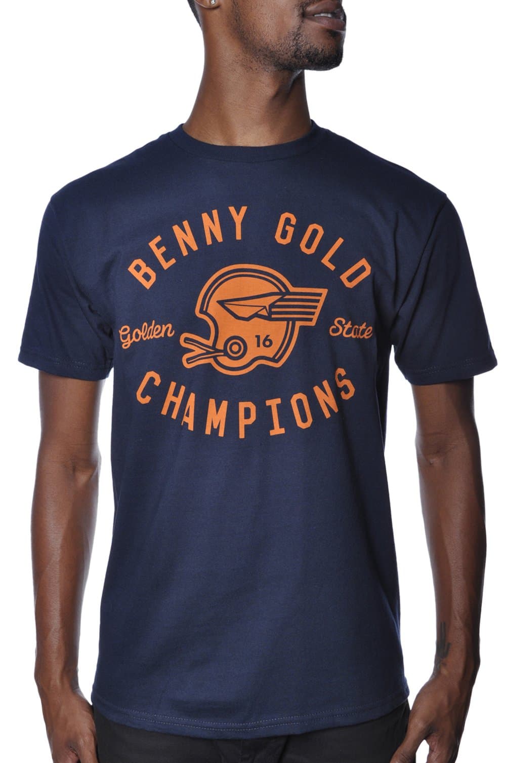Mens Benny Gold Champions Tee Shirt Navy XL
