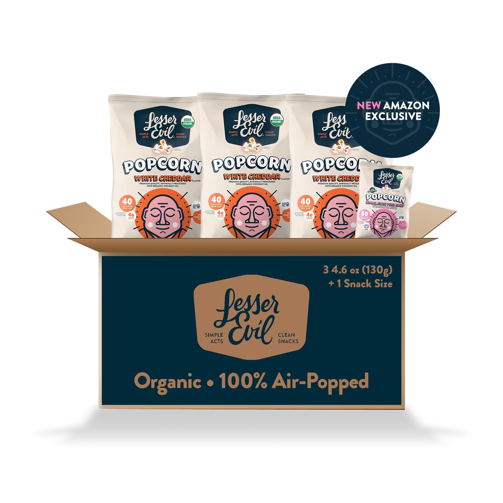 Popcorn - 3 No Cheese Cheesiness, 1 Himalayan Pink Salt