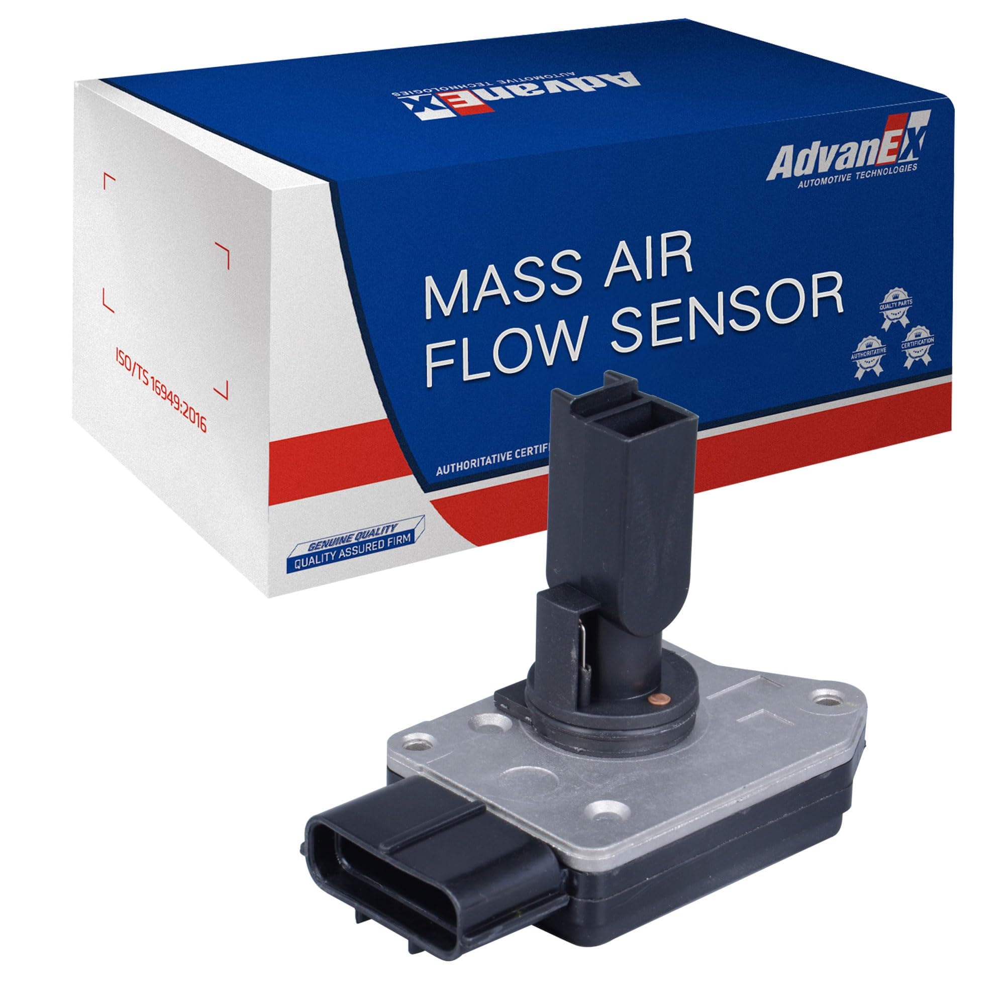 AdvanEXMass Air Flow Sensor Meter MAF Compatible with 03-04 Ford Focus; 03-04 Escort; 01-04 Escape; 01-03 Ranger; 99-03 Windstar; 01-04 E150; 99-05 Explorer; 01-04 E250 Van & More Replace OE 86-50011