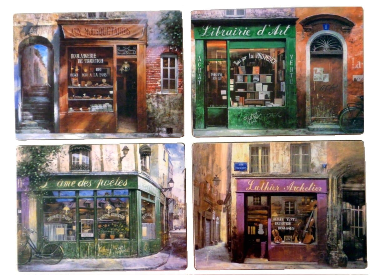 4 Lady Clare Premium Hardboard Luncheon Size Placemats French Shops