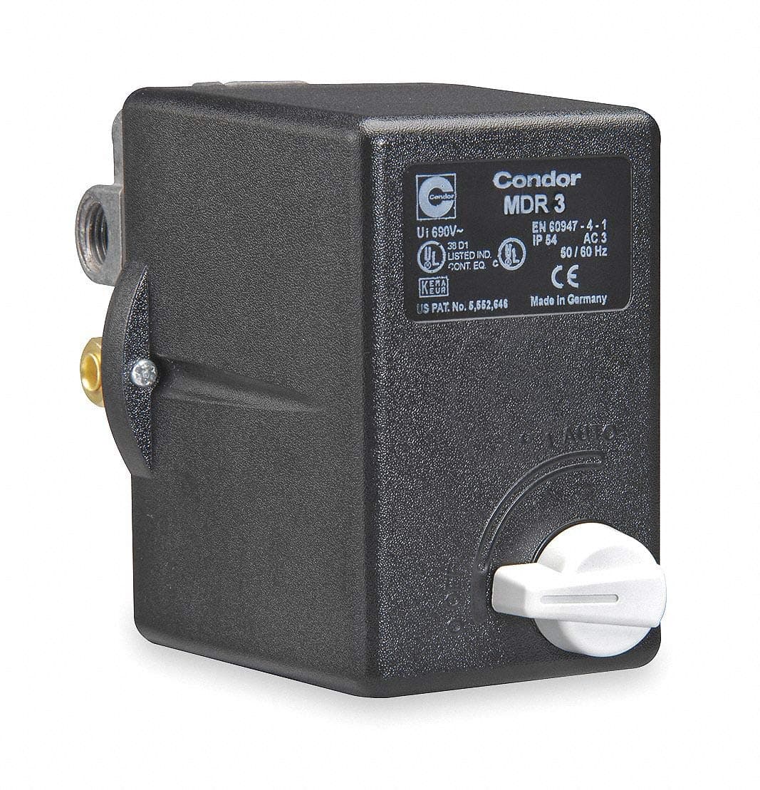 Pressure Switch, 100/125 psi, Stndard, 3PST