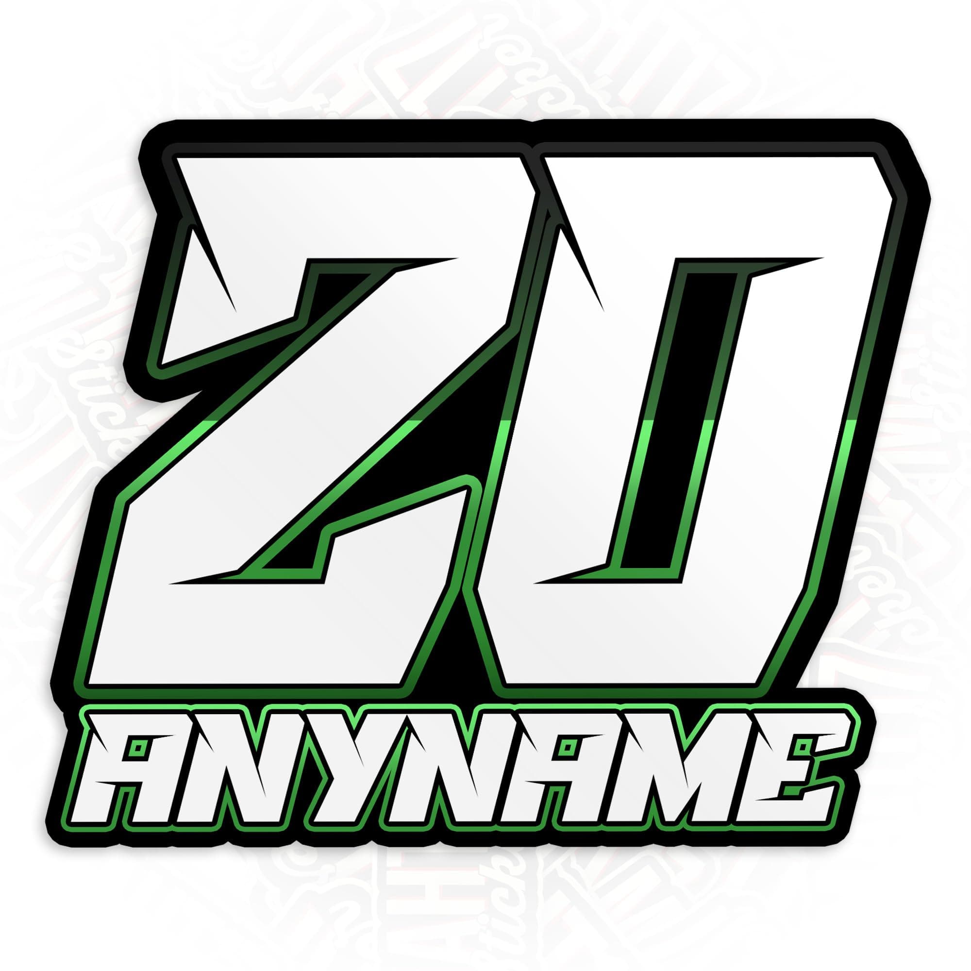 Custom Cool Racing Decal Sticker Personalized Sports Name Number Stickers Dirty Bike Motocross Waterproof Die-Cut Vinyl Sticker Decal for Kindle Laptop Water Bottles Phone Decal Gifts