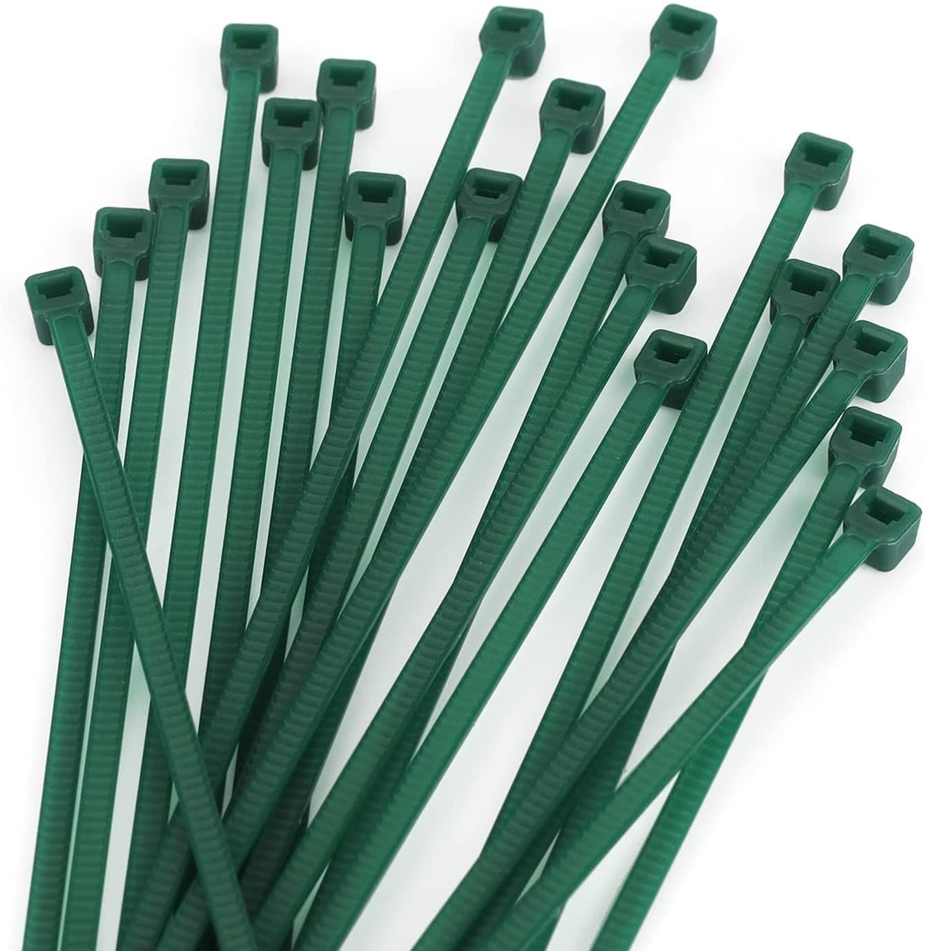 KINGLAKE GARDEN Green Zip Ties 6 Inch 3MM 300 Pack 18 Lbs Self-Locking Nylon Ties