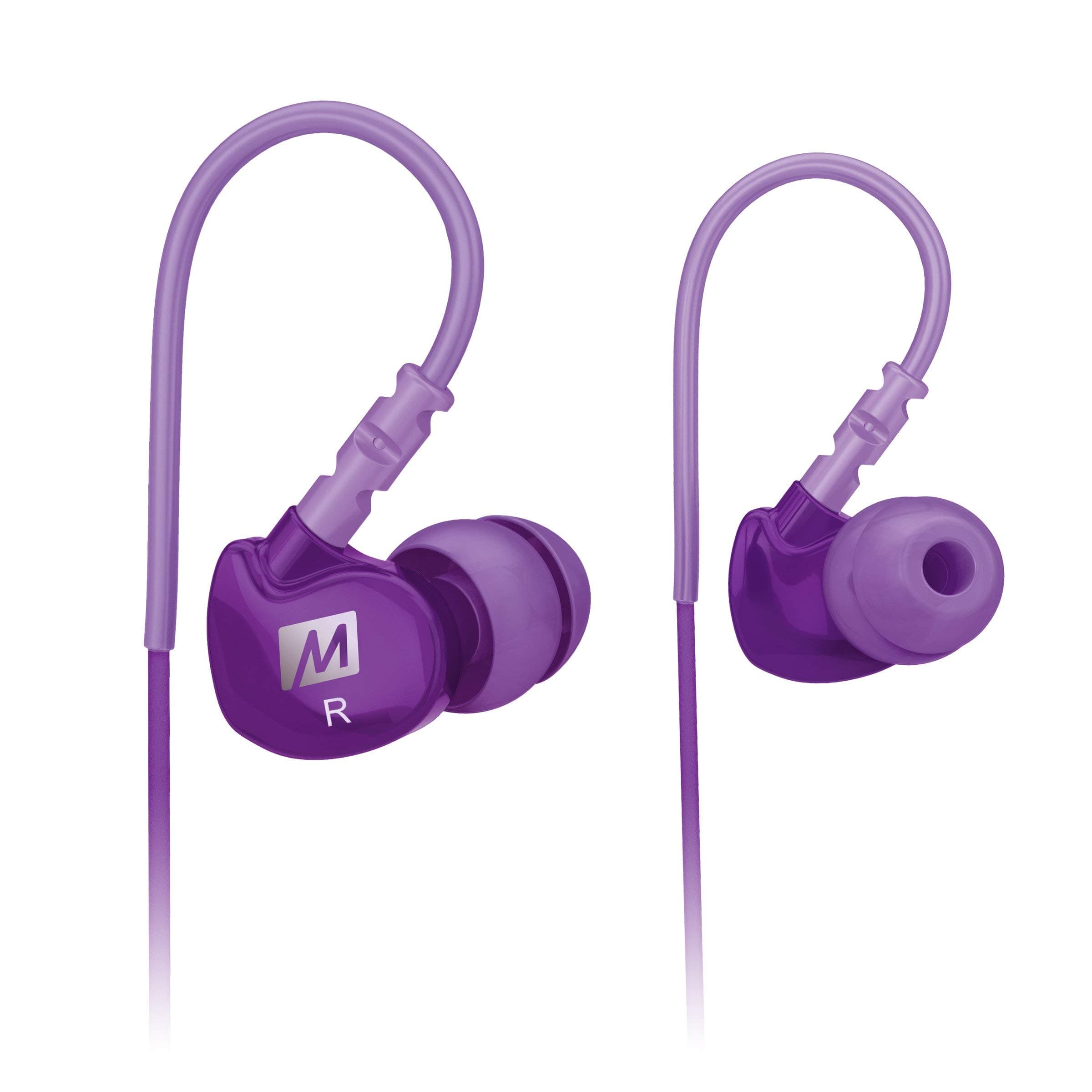 MEE audio Sport-Fi M6 Noise Isolating In-Ear Headphones with Memory Wire (Purple)