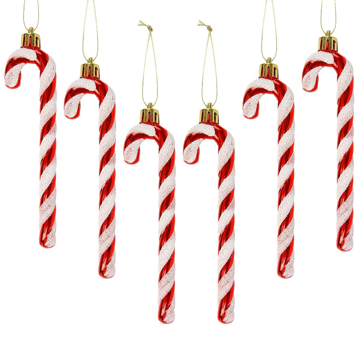 Sponsored Ad – 6 Pcs Christmas Glitter Candy Cane Christmas Tree Decorations Ornament Walking Stick Pendant Decorations