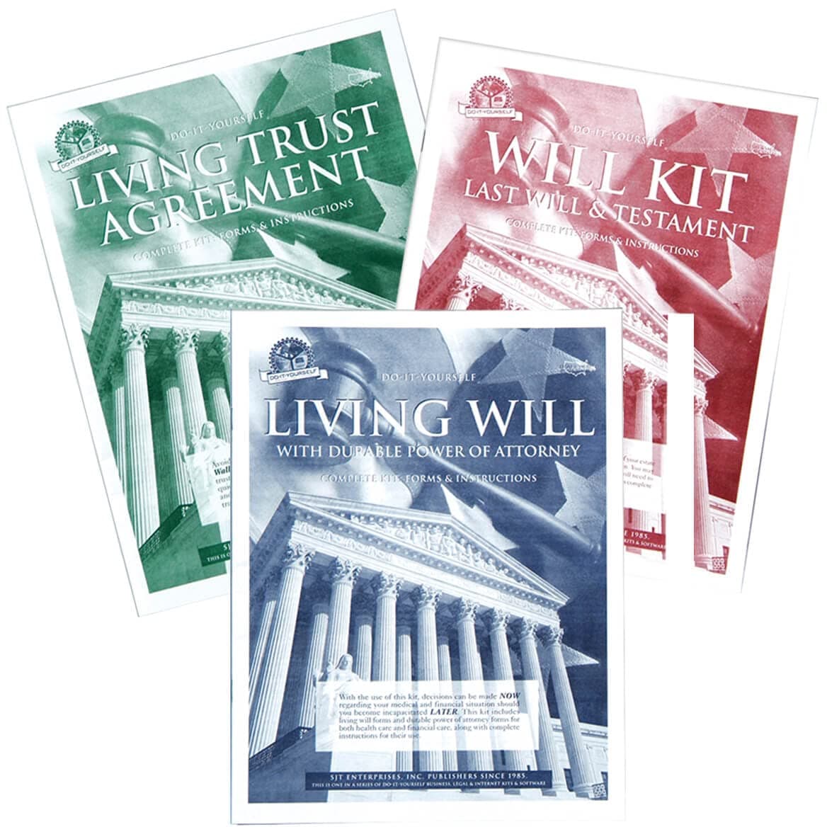 Do-It-Yourself Will Kit - Includes Last Will & Testament, Living Will and Living Trust Booklets
