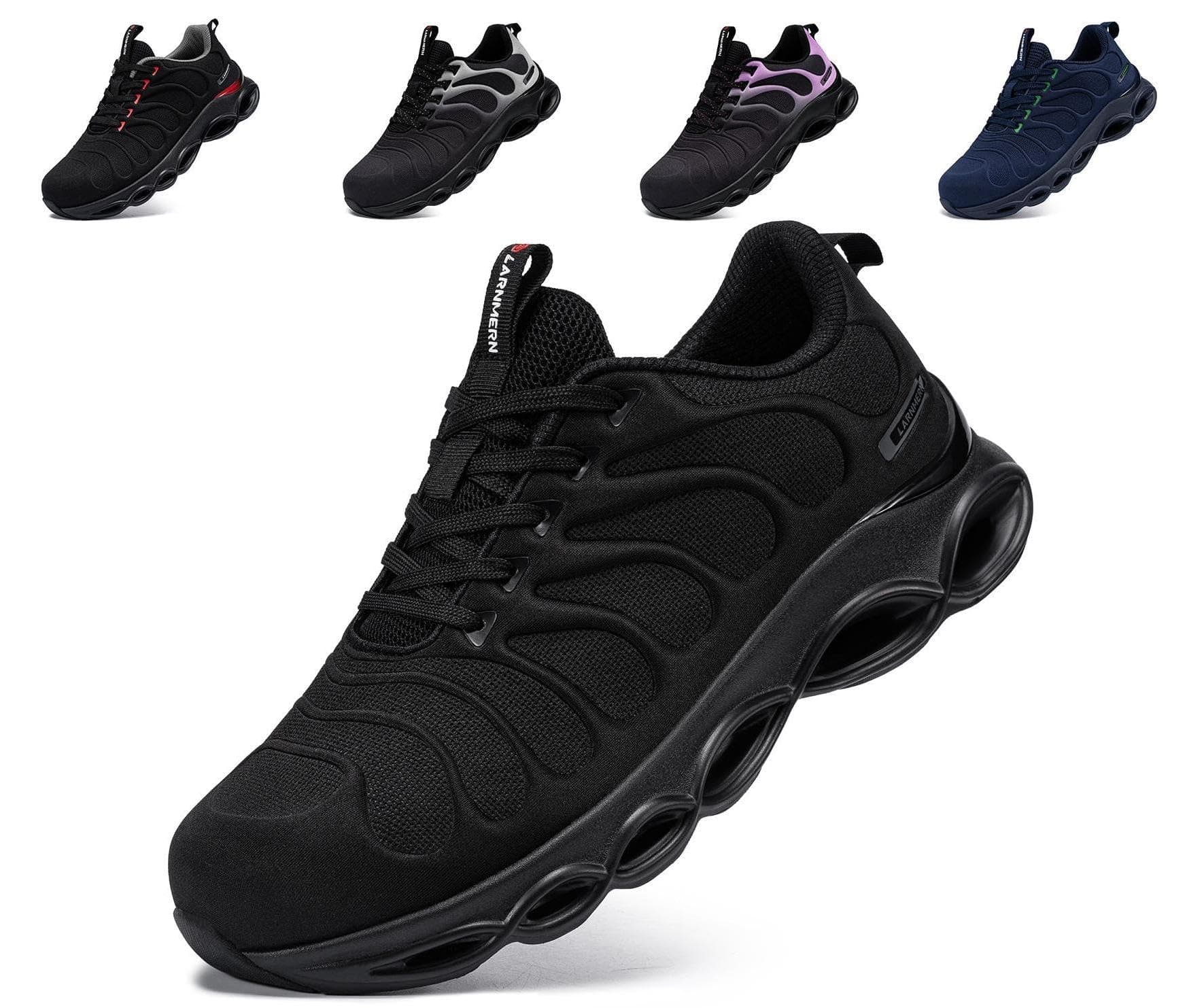 LARNMERN Steel Toe Shoes for Men Women Lightweight Work Safety Shoes Sneakers Comfortable Safety Toe Sneakers Stylish Work Shoe Colorful Zapatos de Seguridad