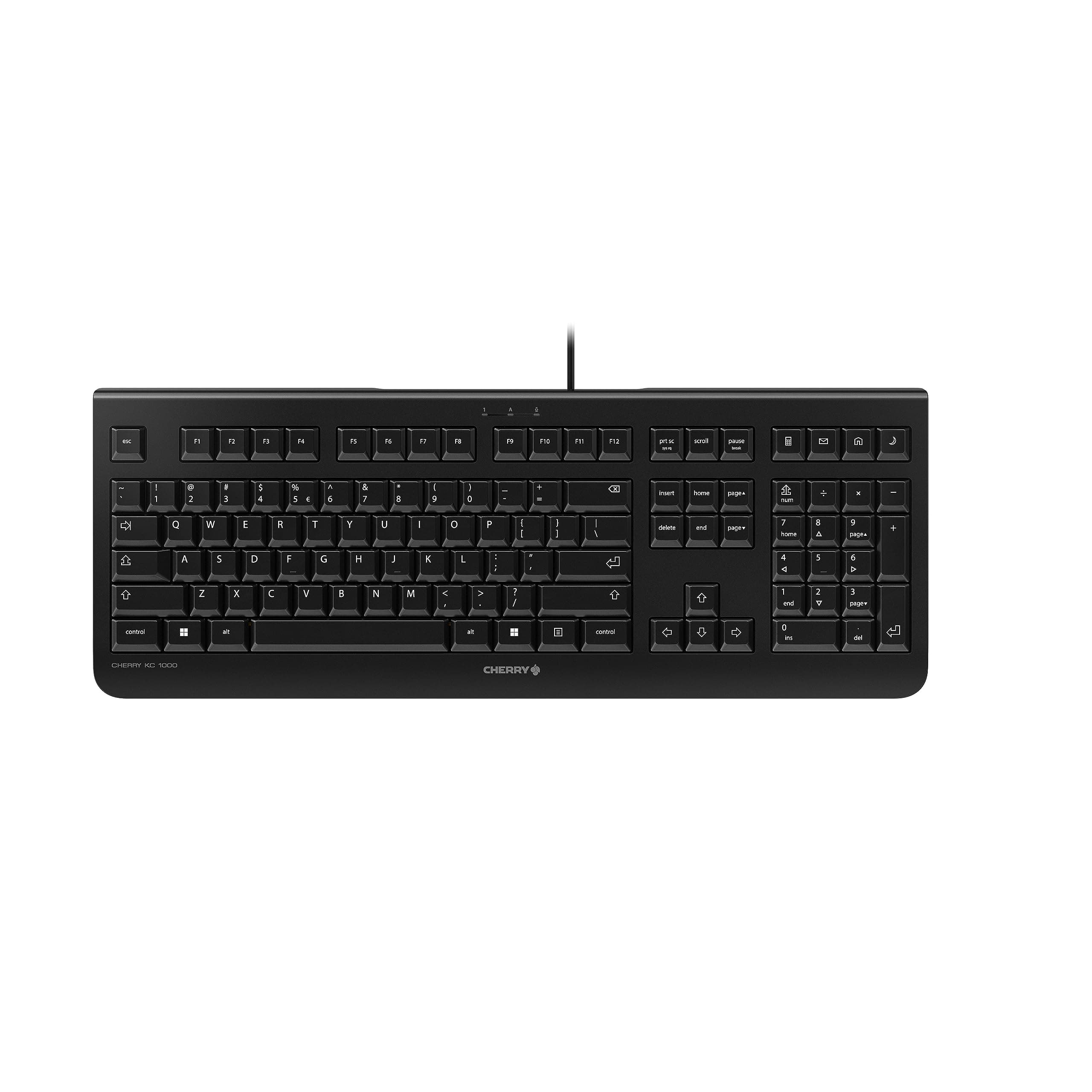 Cherry WhisperKey Economy Keyboard, Black - 104 Keys - JK-0800EU-2